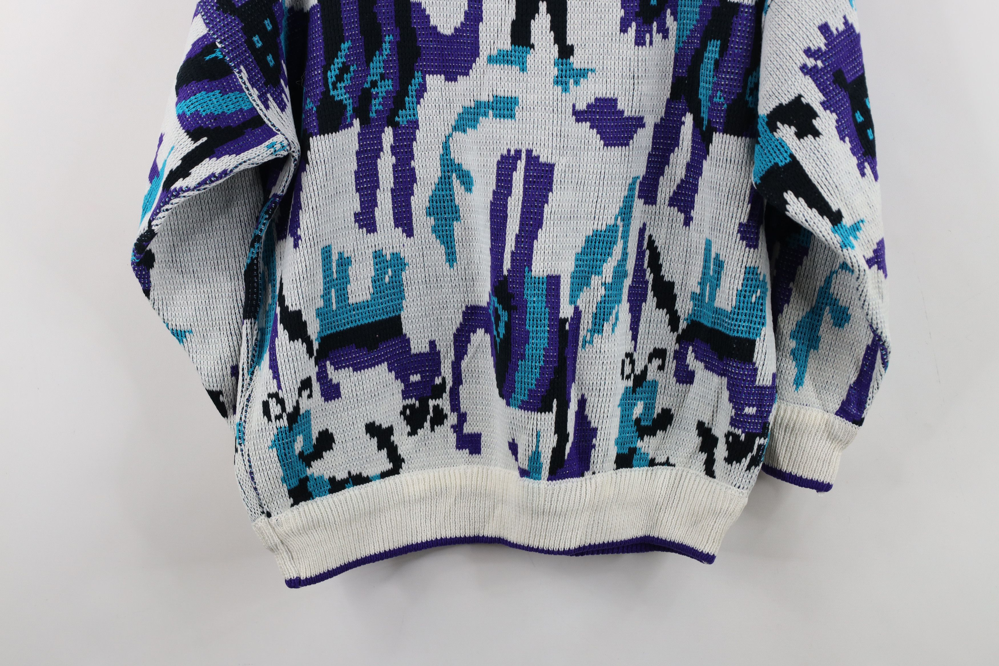Vintage Vintage 90s Streetwear Lion All Over Print Knit Sweater Size M / US 6-8 / IT 42-44 - 13 Thumbnail