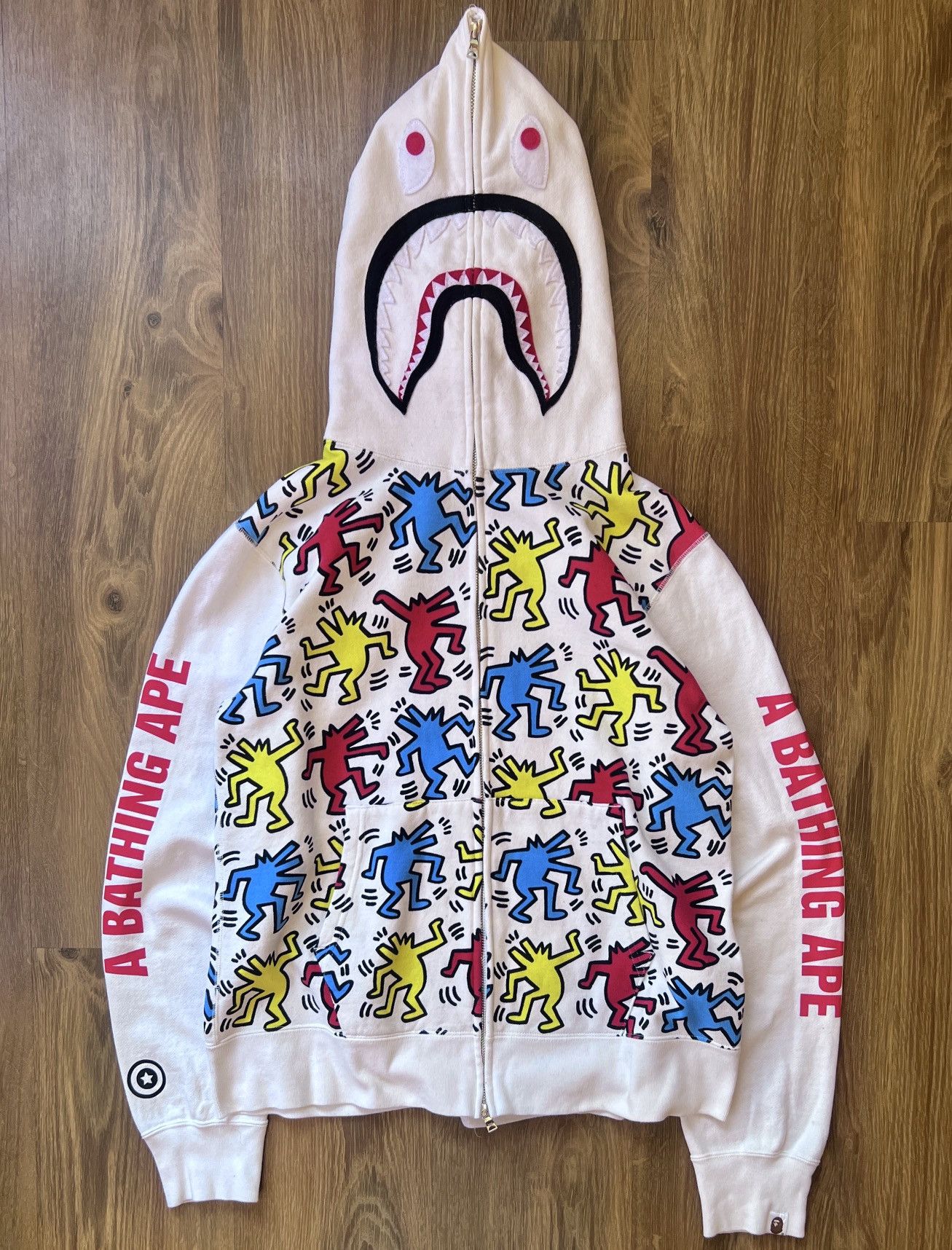 Bape × Keith Haring SAMPLE Bape x Keith Haring Shark Full Zip Hoodie |Super Rare Size US L / EU 52-54 / 3 - 1 Thumbnail