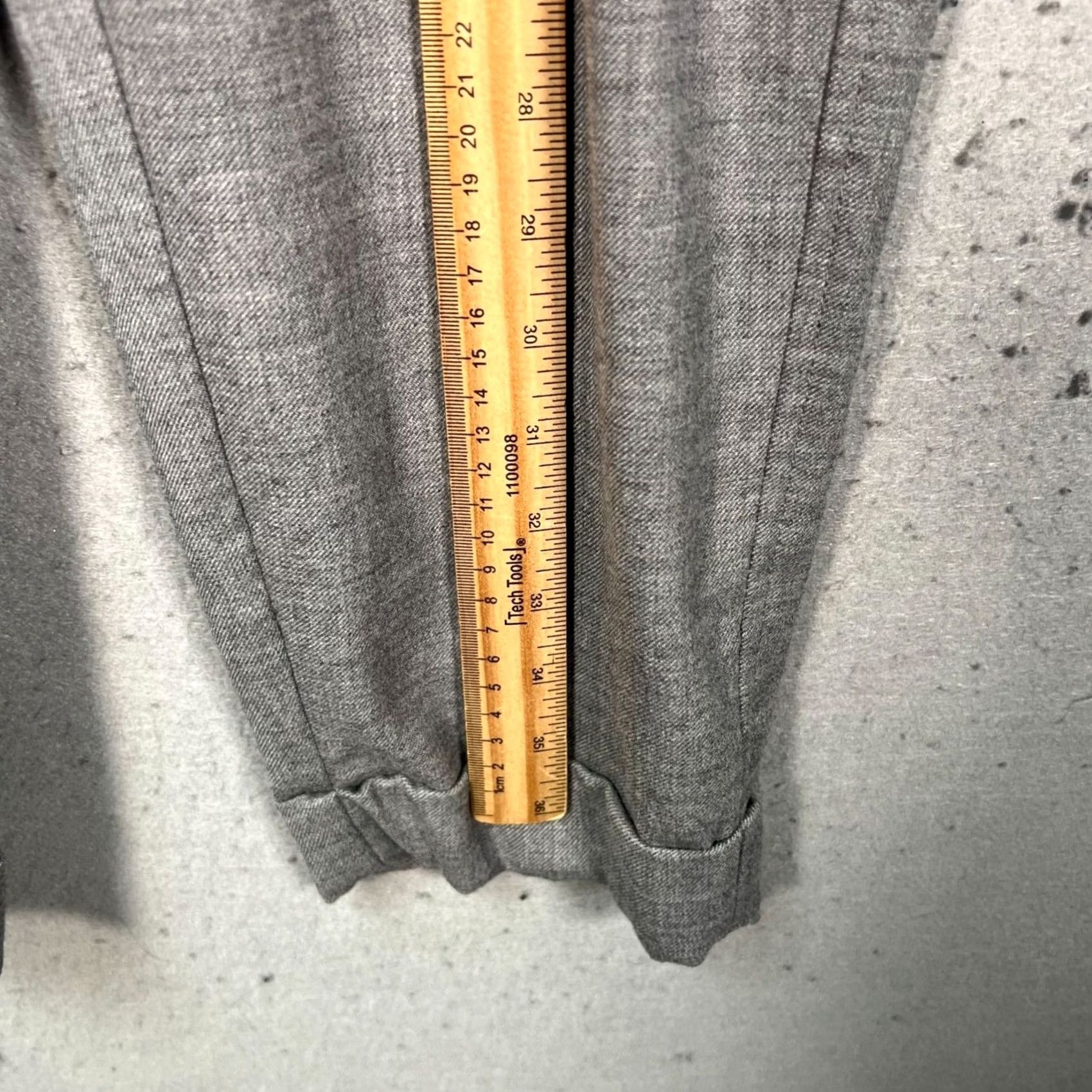 J.Crew J.CREW Womens 00 Gray Wool-Blend Pleated Dress Pants w/ Belt Pants Dress Mens Mens Girls Ladies Size 24" / US 00 / IT 34 - 6 Thumbnail