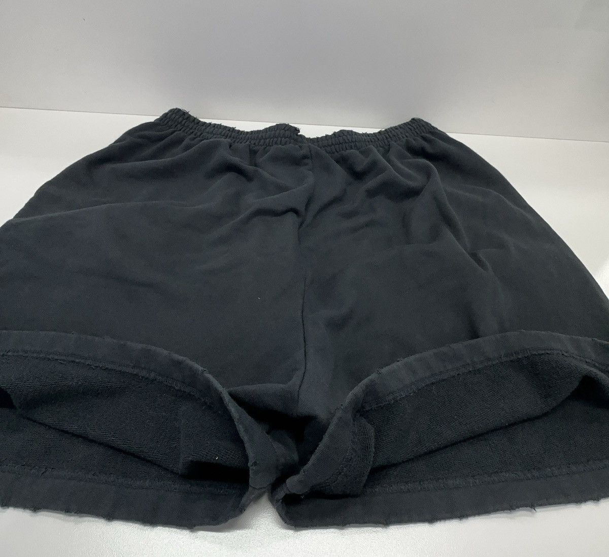 Balenciaga Balenciaga BB Paris embroidered black cotton fleece shorts Size US 32 / EU 48 - 8 Thumbnail