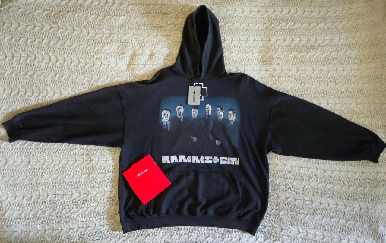 image of Balenciaga Rammstein Hoodie in Black, Men's (Size XS)