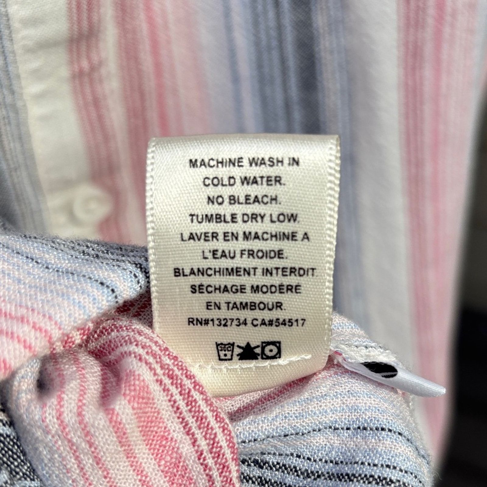 Anthropologie Anthropologie L Cloth & Stone Blue Pink Striped Mini Dress Size L / US 10 / IT 46 - 15 Thumbnail