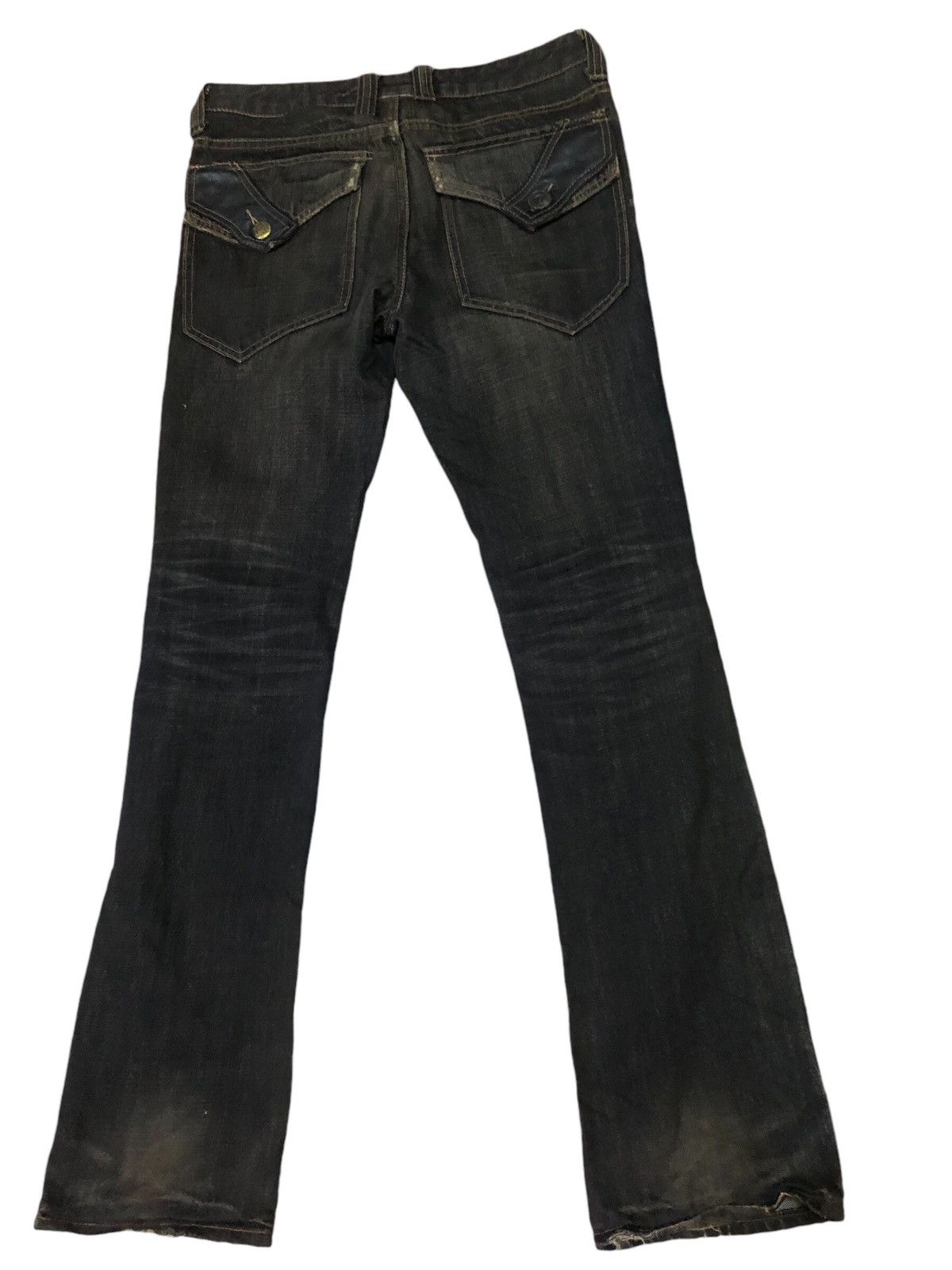 If Six Was Nine × Japanese Brand × Le Grande Bleu (L.G.B.) Trixy Super Black Boot Cut Denim Pants Size US 31 - 2 Thumbnail