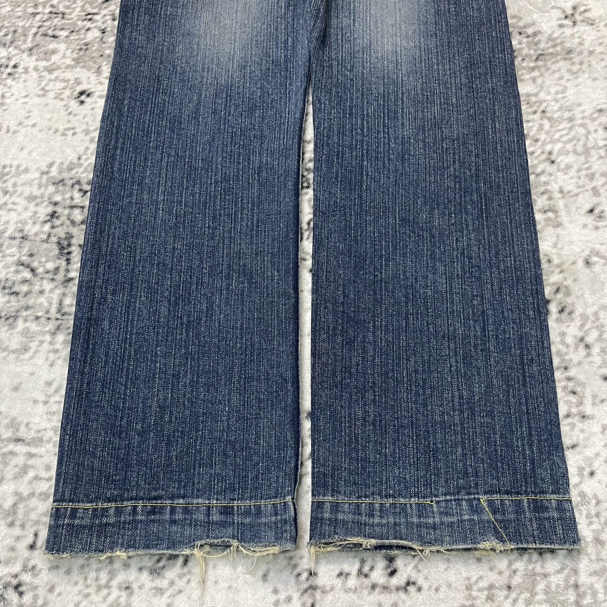 Japanese Brand Y2K Cocolulu Embroidery Wide Leg Flare Jeans Size 29" - 16 Thumbnail