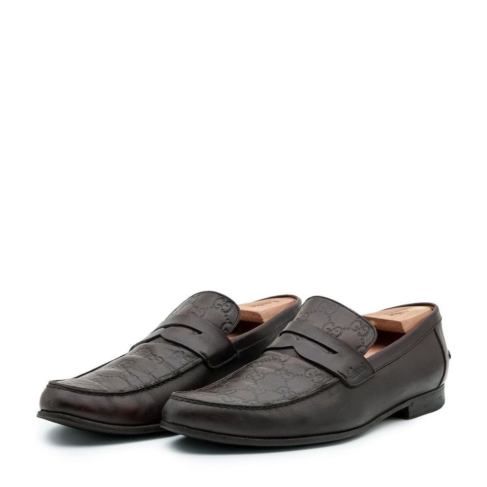 Gucci VTG Guccissima Horsebit Loafer Tom Ford Era GG Monogram Embossed Size 41.5 $1149.00 !! GUCCI GG MEN RARE BROWN TOM FORD HORSE BIT  main image 3