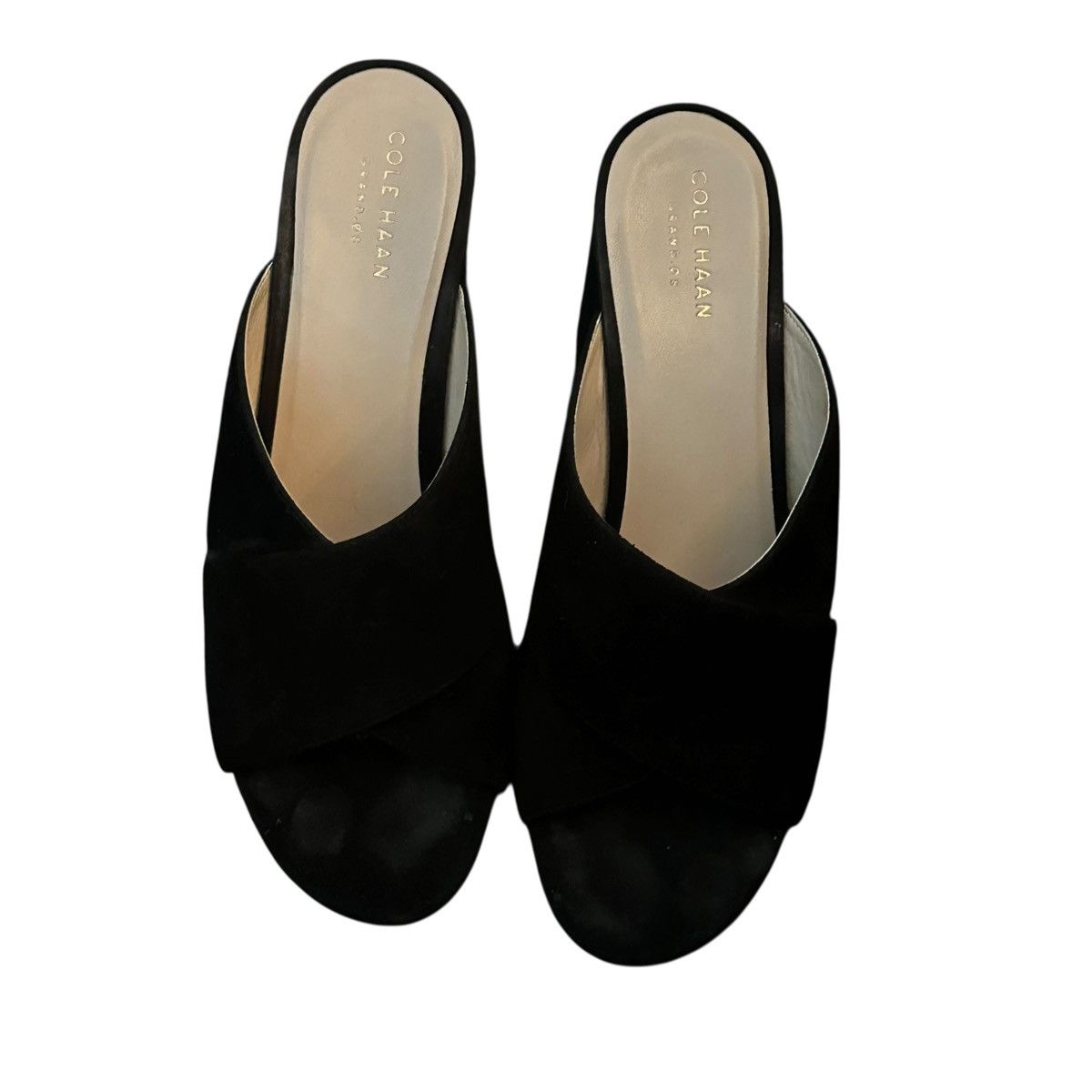 Cole Haan Cole Haan suede criss cross block heel open mule sandal Size US 8.5 / IT 38.5 - 2 Thumbnail