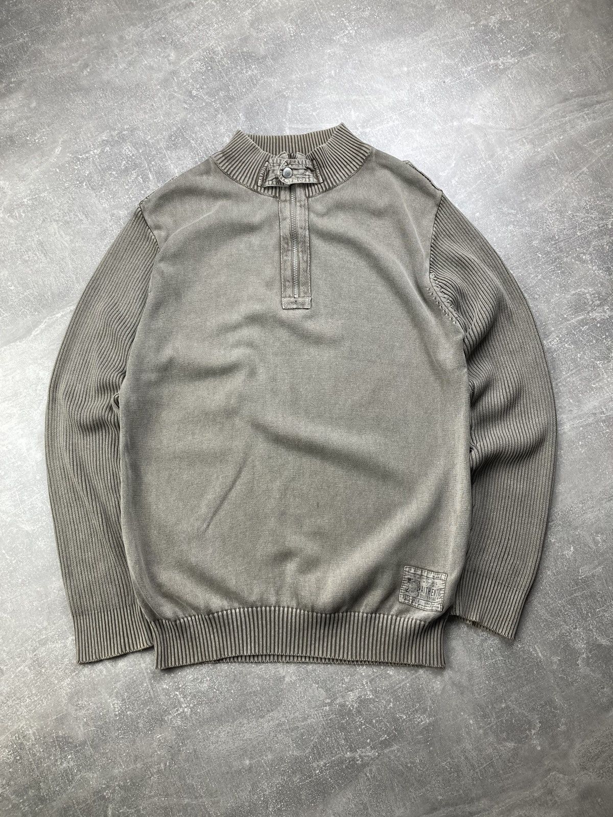 Japanese Brand Vintage Avant garde opium knitted khaki sweater Size US L / EU 52-54 / 3 - 1 Thumbnail