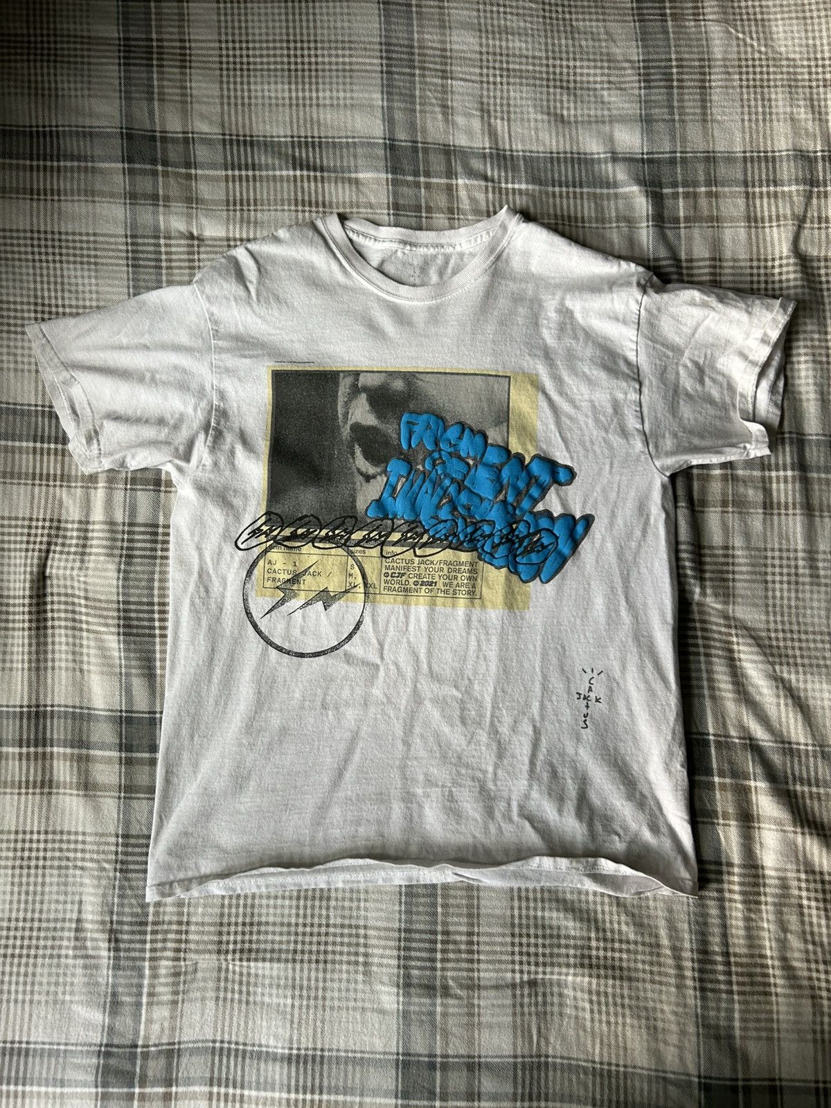 Fragment Design × Nike × Travis Scott Travis Scott Cactus Jack x Fragment Manifest Shirt - White Size US M / EU 48-50 / 2 - 1 Thumbnail