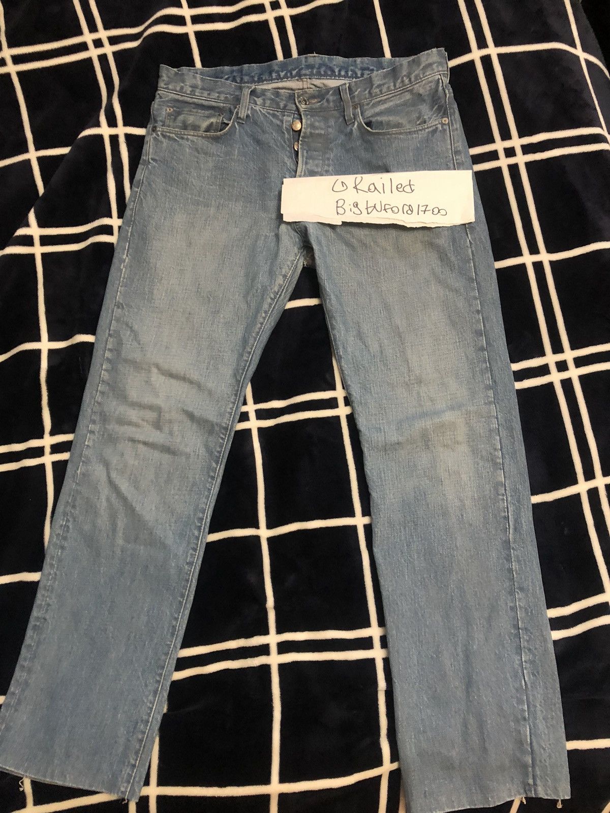 image of Archival Helmut Lang Straight Leg Denim in Blue, Men's (Size 33)