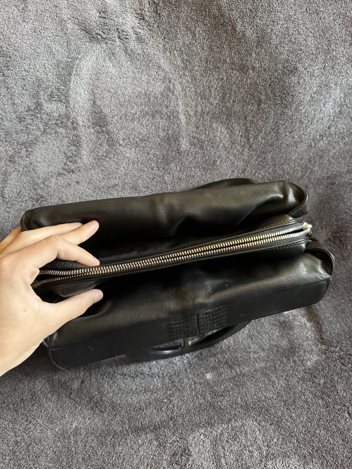 Dior Dior Karenina Black Leather HandBag Size ONE SIZE - 8 Thumbnail
