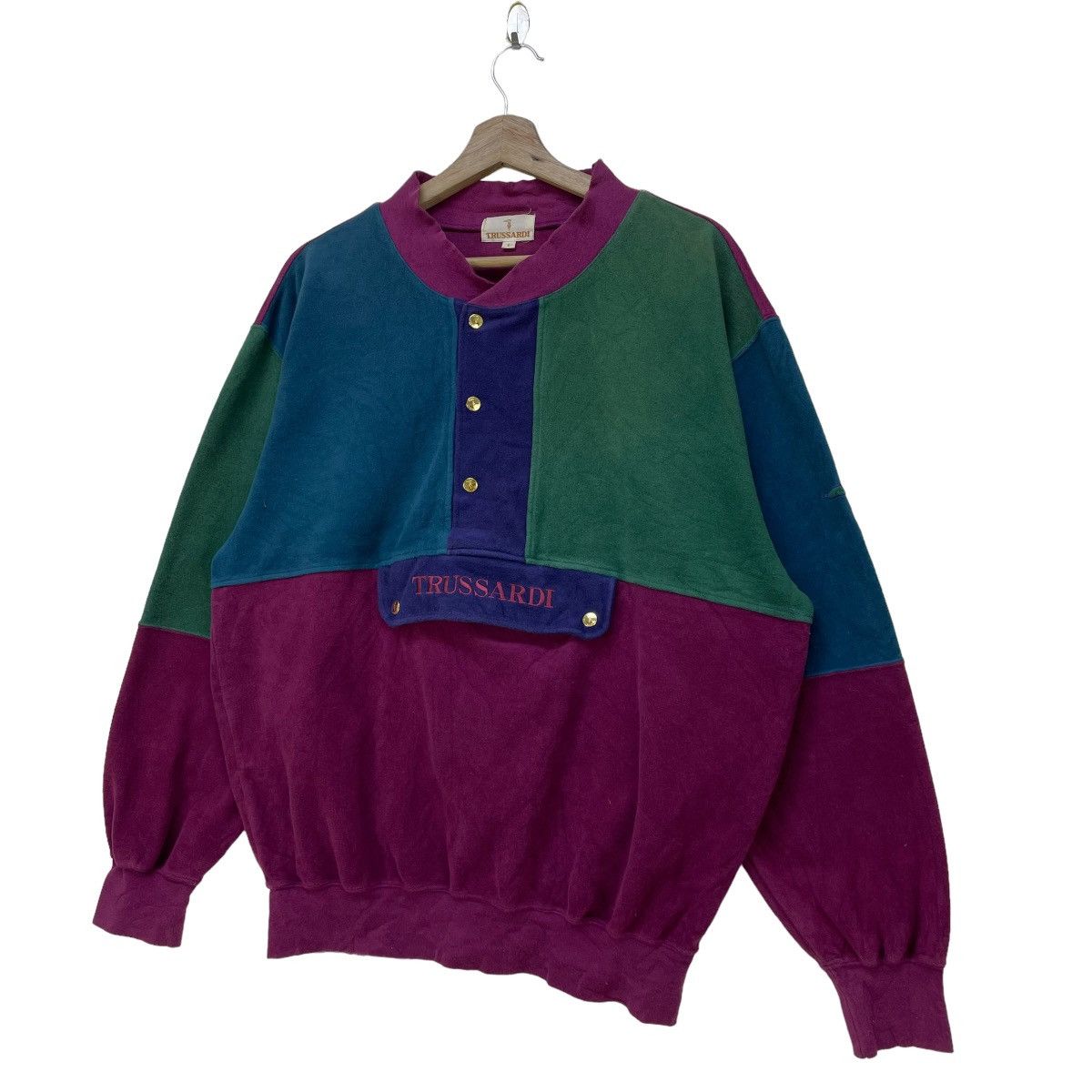 Trussardi 🔥Vintage Trussardi Anorok Colour Block Jacket Size US L / EU 52-54 / 3 - 2 Thumbnail