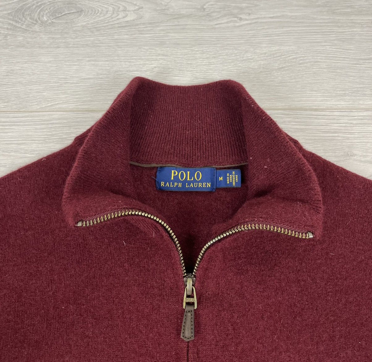 Polo Ralph Lauren Polo Ralph Lauren Quarter Zip Wool Bordo Sweater Size US M / EU 48-50 / 2 - 7 Thumbnail