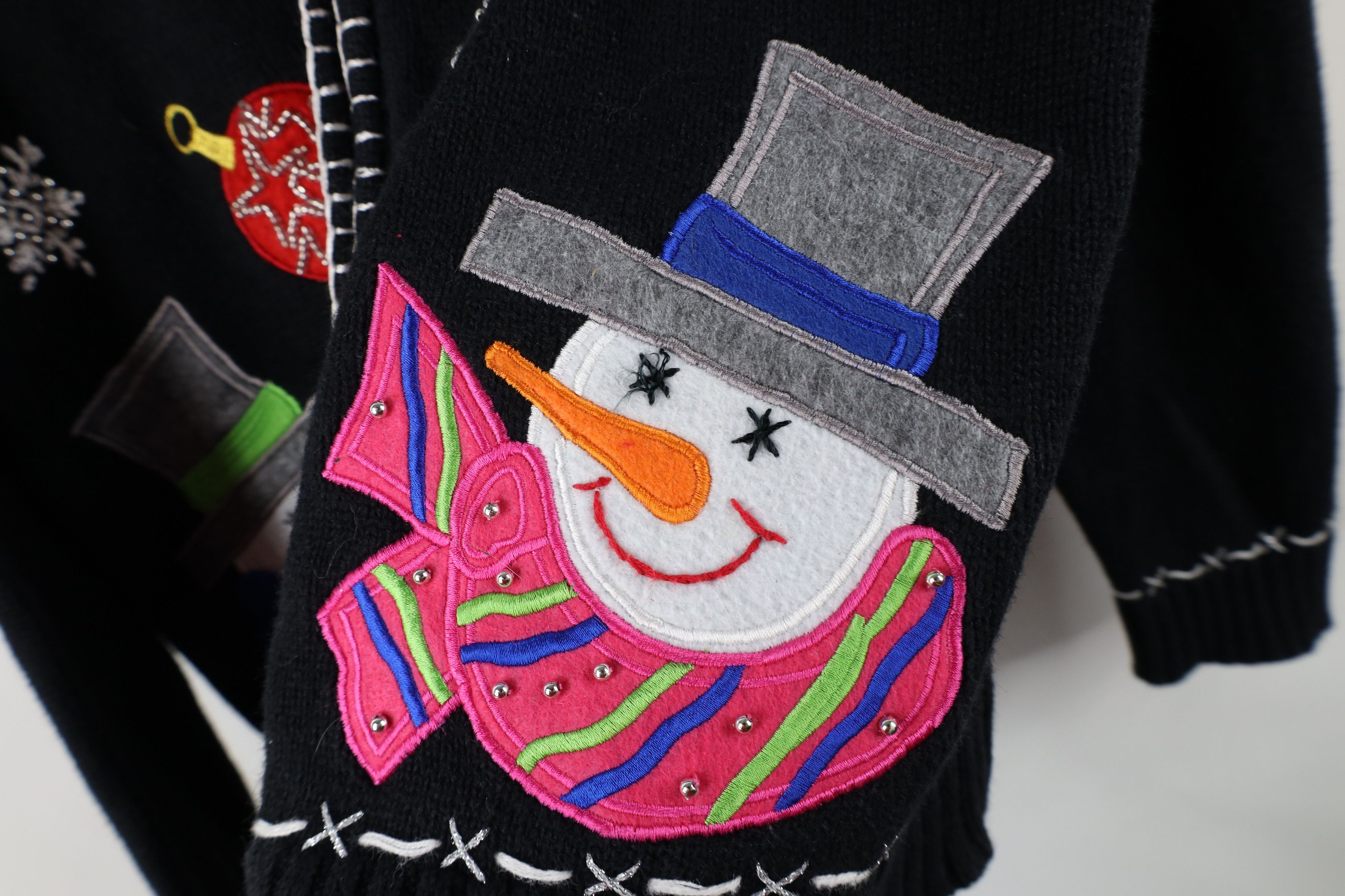 Vintage Vintage 90s Streetwear Christmas Snowman Cardigan Sweater Size L / US 10 / IT 46 - 5 Thumbnail