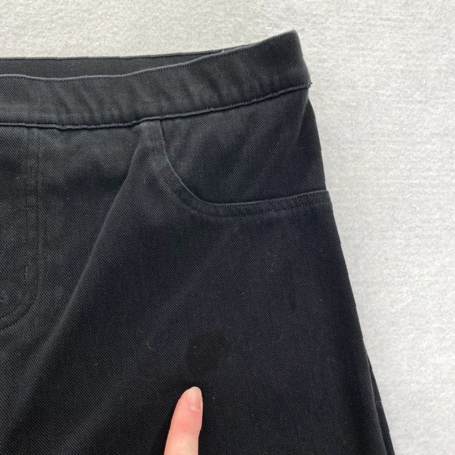 Spanx SPANX Pull On Leggings Women's 1X Black Stretch Knit Skinny Ankle High Rise Size 40" / US 18 - 7 Thumbnail
