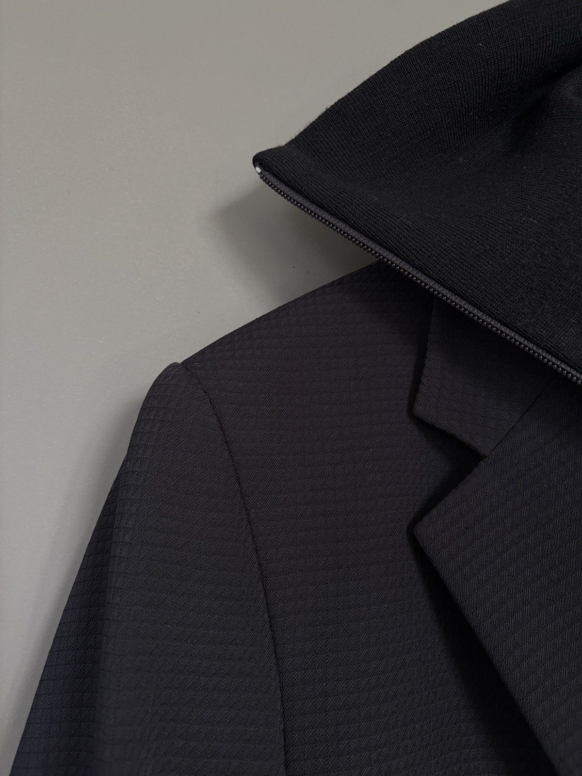 Emporio Armani Emporio Armani Brad Line Wool Blazer With Sweater Collar Size US M / EU 48-50 / 2 - 7 Thumbnail