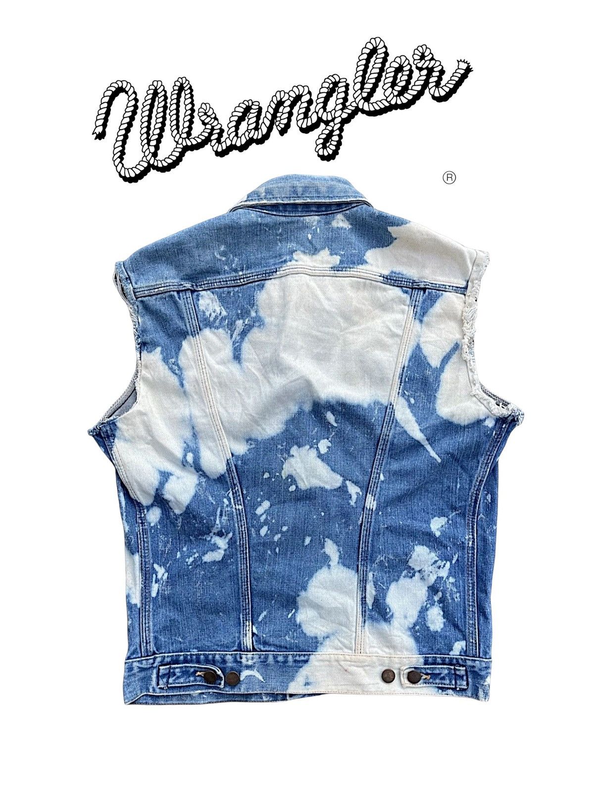 Vintage × Wrangler Wrangler Selvedge 70s/80s Destroy Sleeveless Spalsh Jacket Size US S / EU 44-46 / 1 - 5 Thumbnail