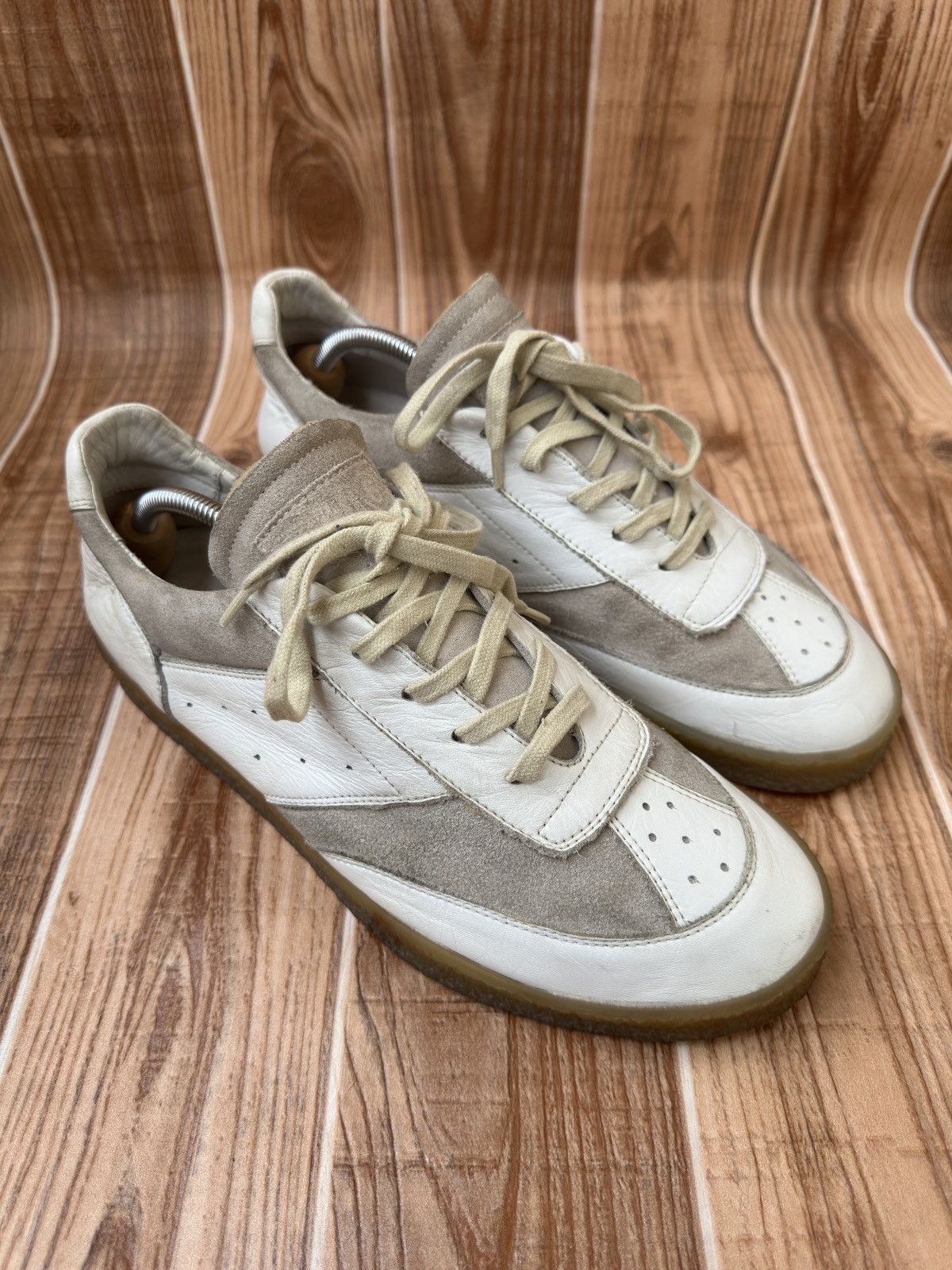 Maison Margiela Maison margiela MM6 White Court Sneakers Lowtops Size US 11 / EU 44 - 1 Thumbnail