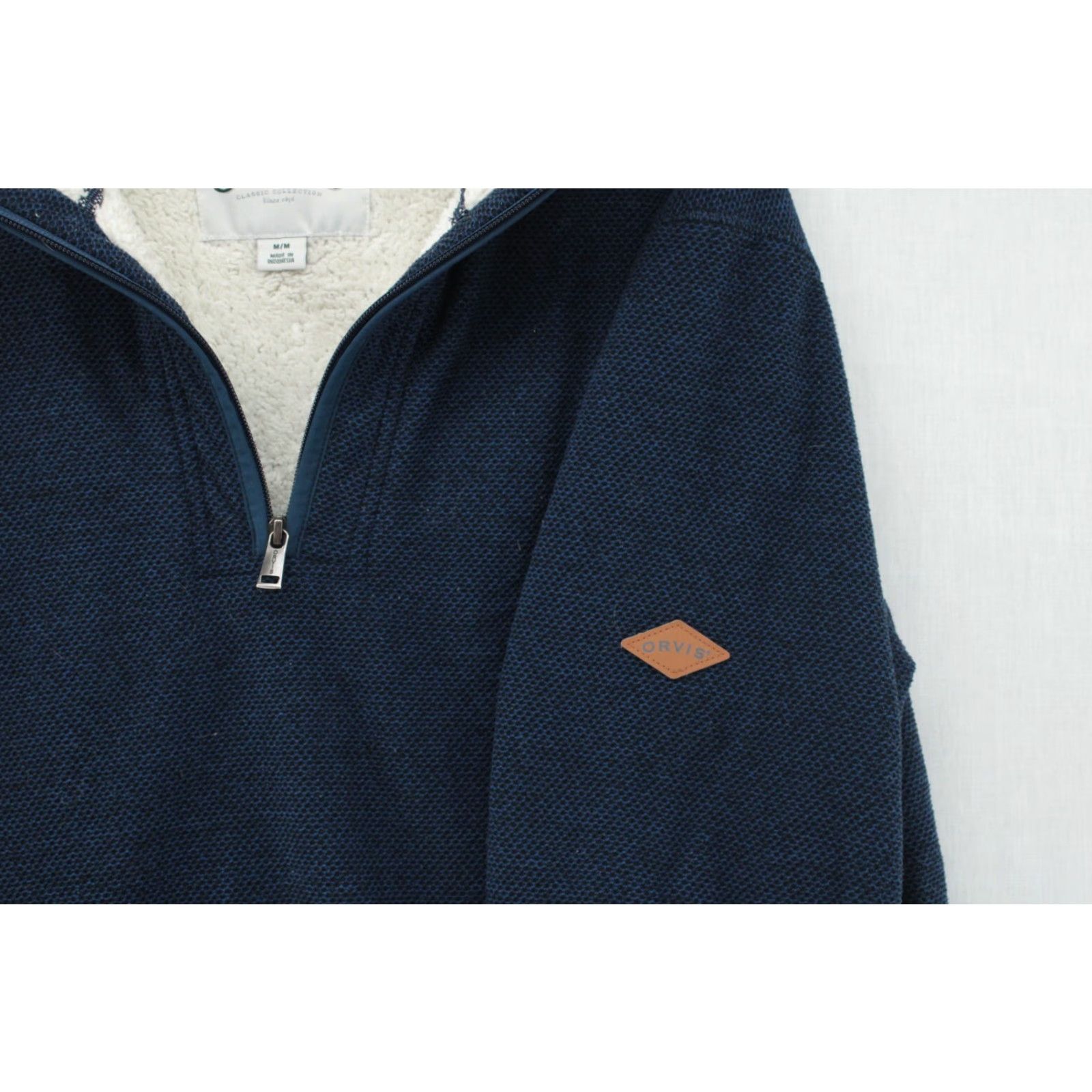 Orvis Orvis XL Blue Quarter Zip Pullover Sweater Men’s Classic Collection Sherpa Lined Knit Pullover 1/4 Zip Heavyweight Pockets Mock Neck Button? Size US M / EU 48-50 / 2 - 4 Thumbnail