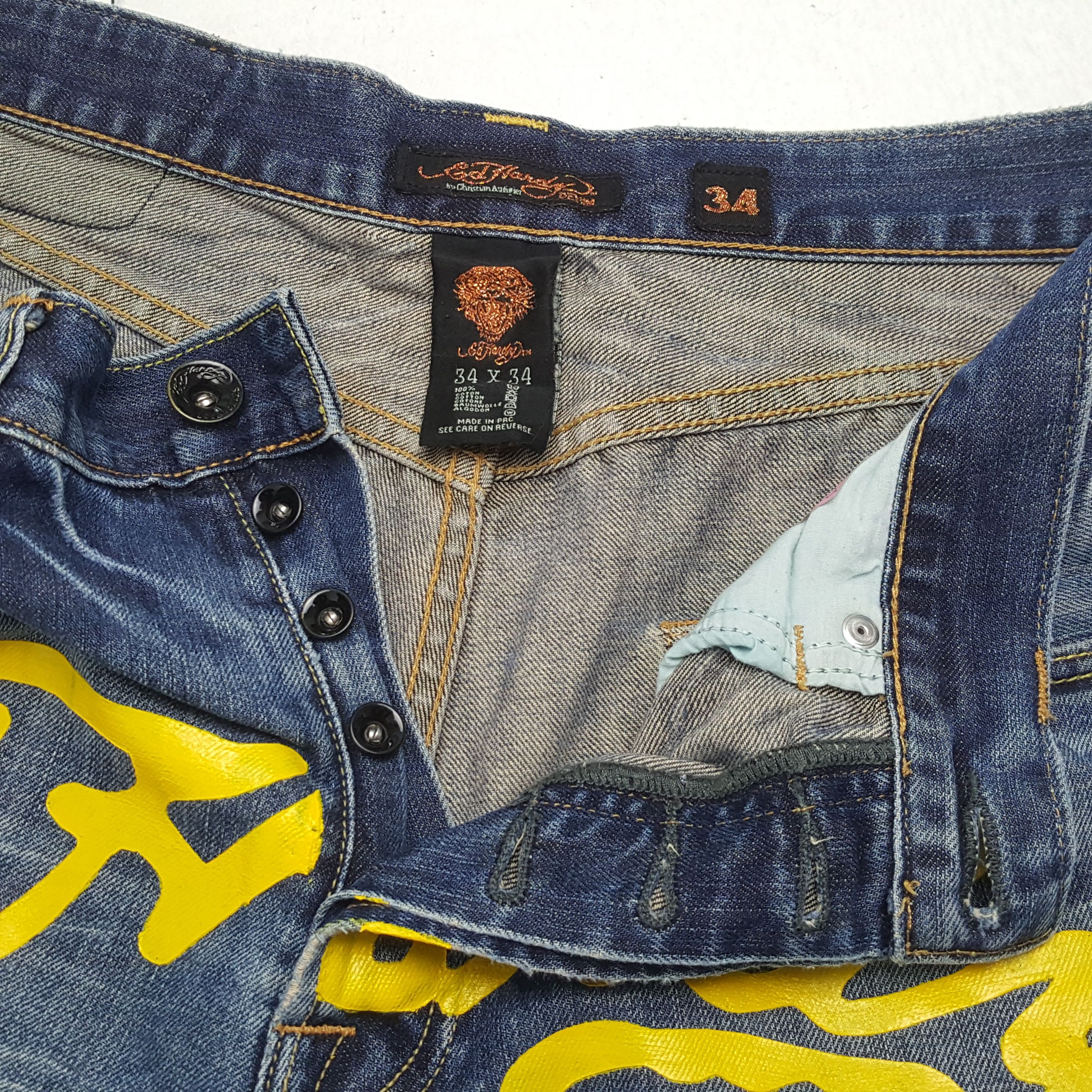 Christian Audigier × Ed Hardy × Vintage ED HARDY by CHRISTIAN AUDIGIER Fashion Style Custom Jeans Size US 33 - 12 Thumbnail