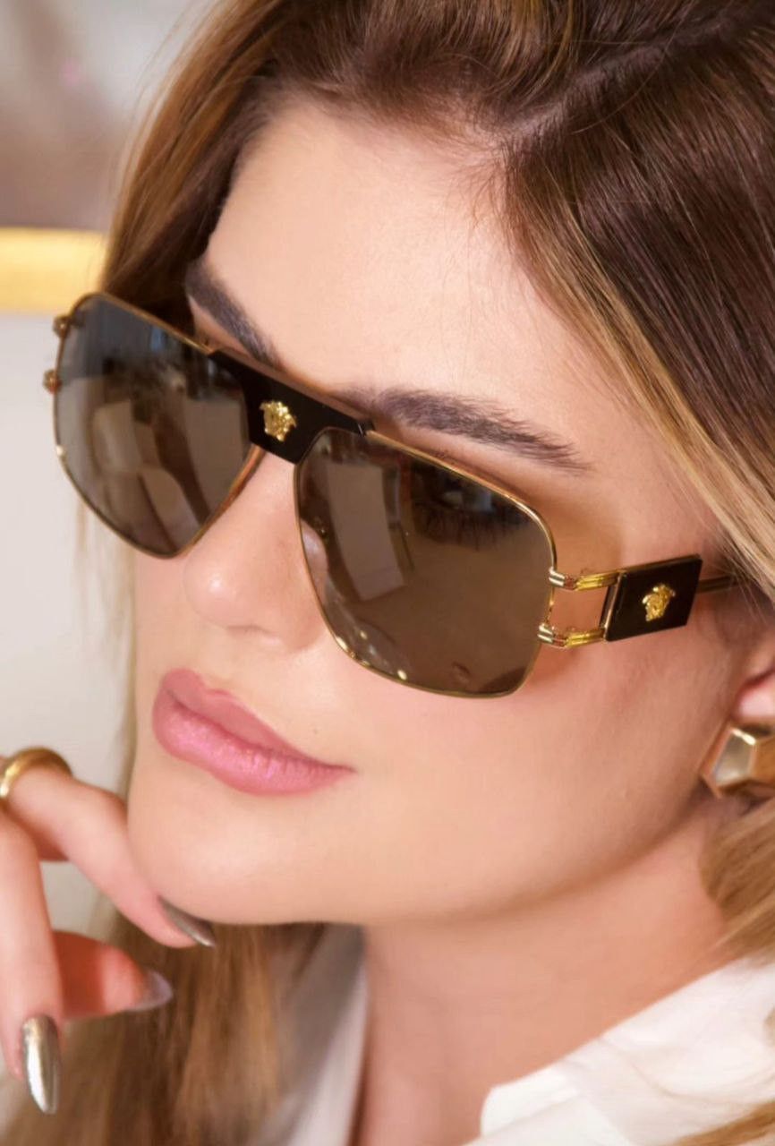 Versace NEW Versace VE2251 100287 Metal Pilot Unisex Sunglasses Size ONE SIZE - 8 Thumbnail