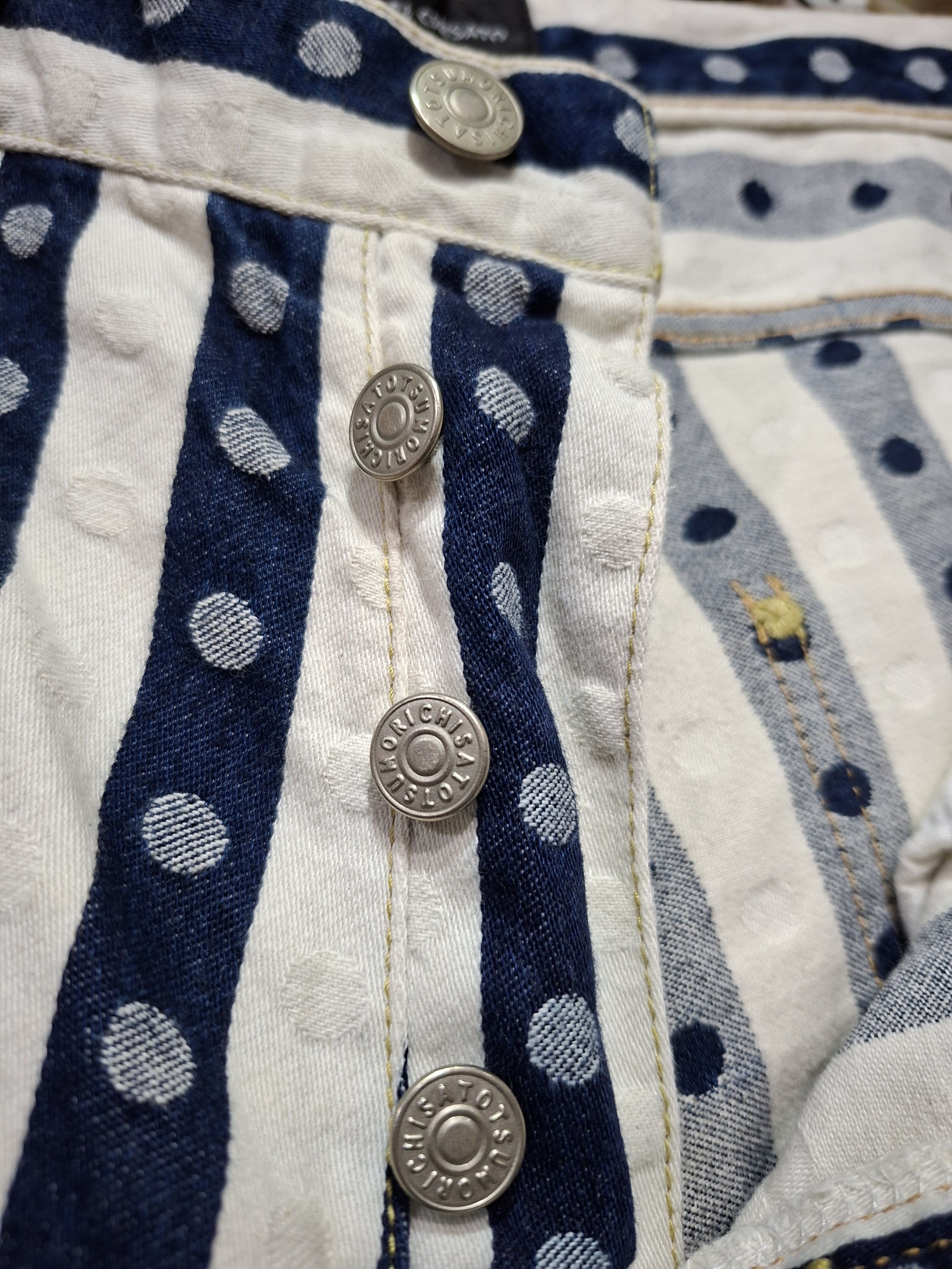 Issey Miyake 90'S ISSEY MIYAKE TSUMORI CHISATO STRIPE AND POLKA DOT PANTS Size US 32 / EU 48 - 4 Thumbnail