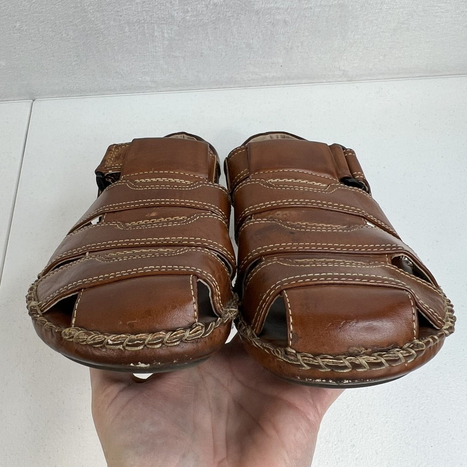 GBX GBX Size 9M Fisherman Sandals Brown Leather Casual Comfort Size US 9 / EU 42 - 9 Thumbnail