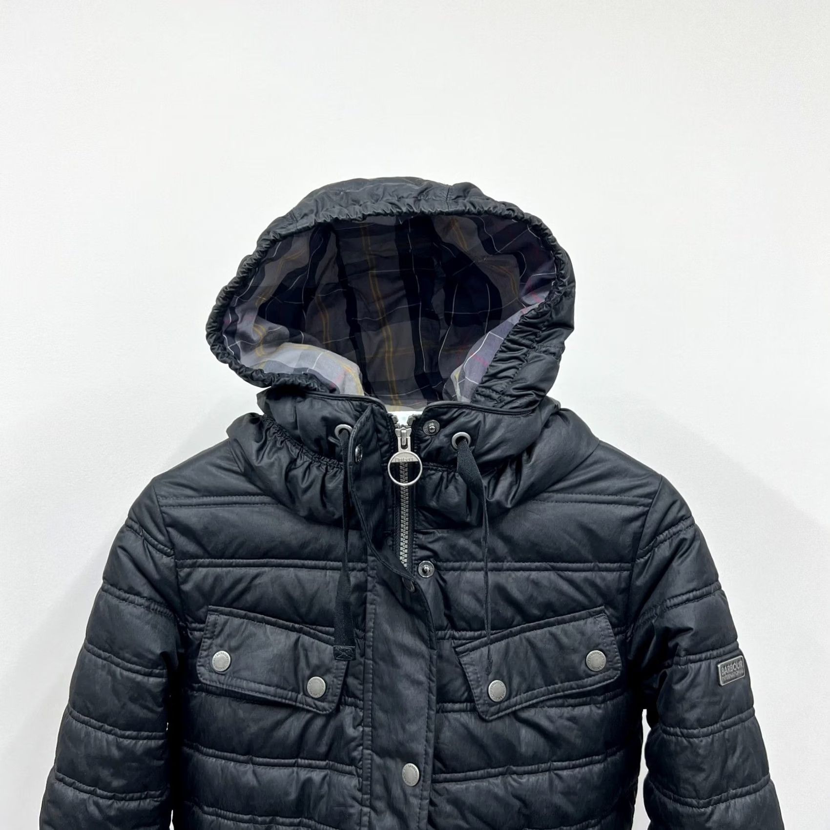 Barbour Barbour Barbour International Reflector Baffle Fibre Down Quilt Coat Jacket Sz UK10 USA6 Women M Black Quilted Down Coat Size M / US 6-8 / IT 42-44 - 4 Thumbnail