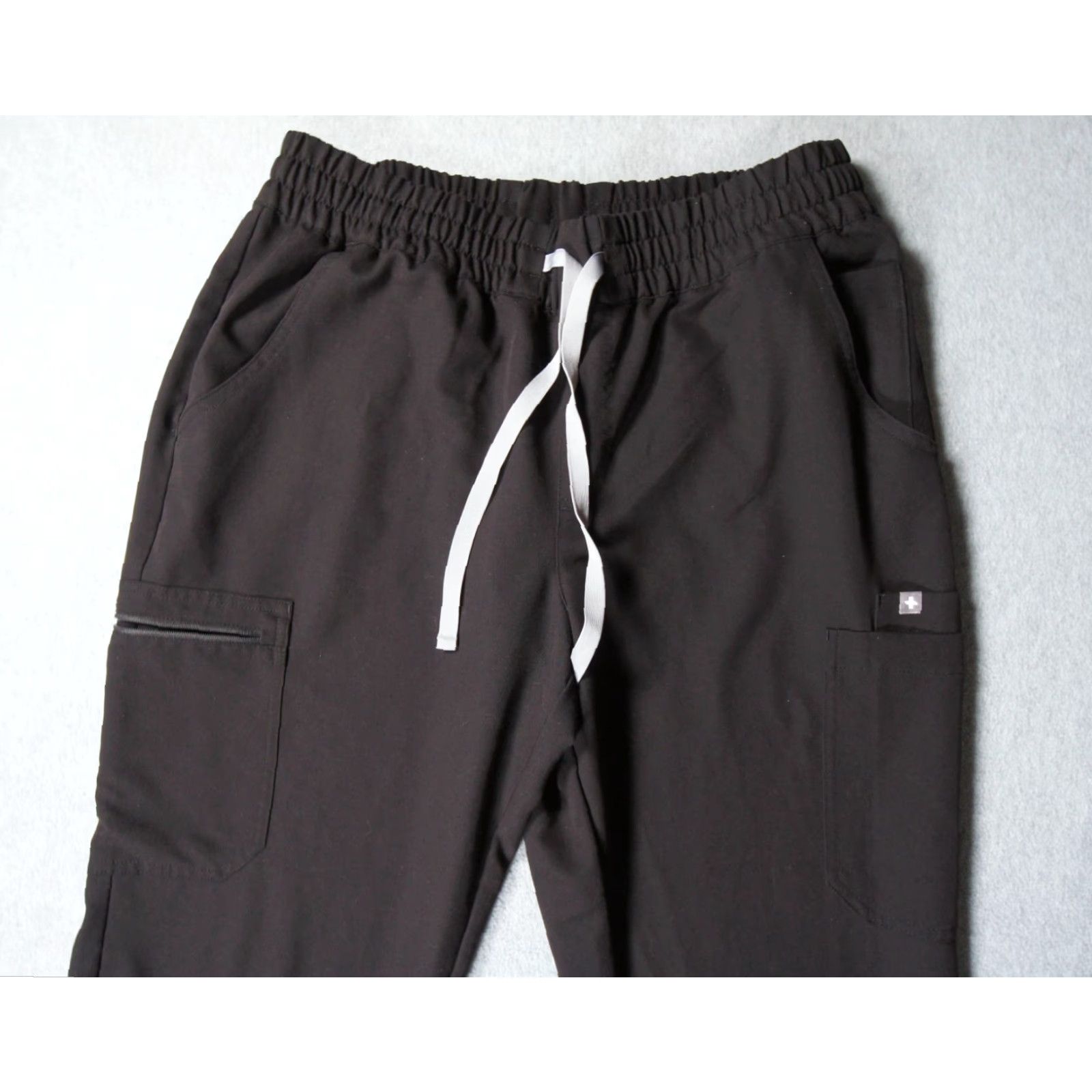 Vintage FIGS Pants Mens Large Black Cargo Scrub Technical Nurse Workwear Stretch Adult Size US 33 - 2 Thumbnail