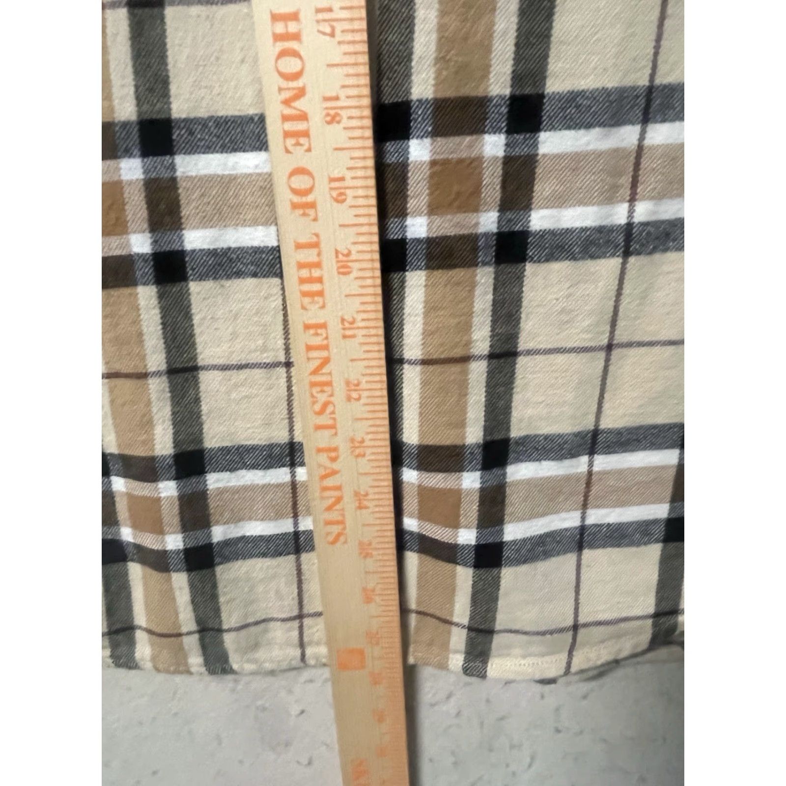 H&M H&M Plaid Flannel Shirt Button-Up Regular Fit Multicolor Light Brown Men M Size US M / EU 48-50 / 2 - 4 Thumbnail