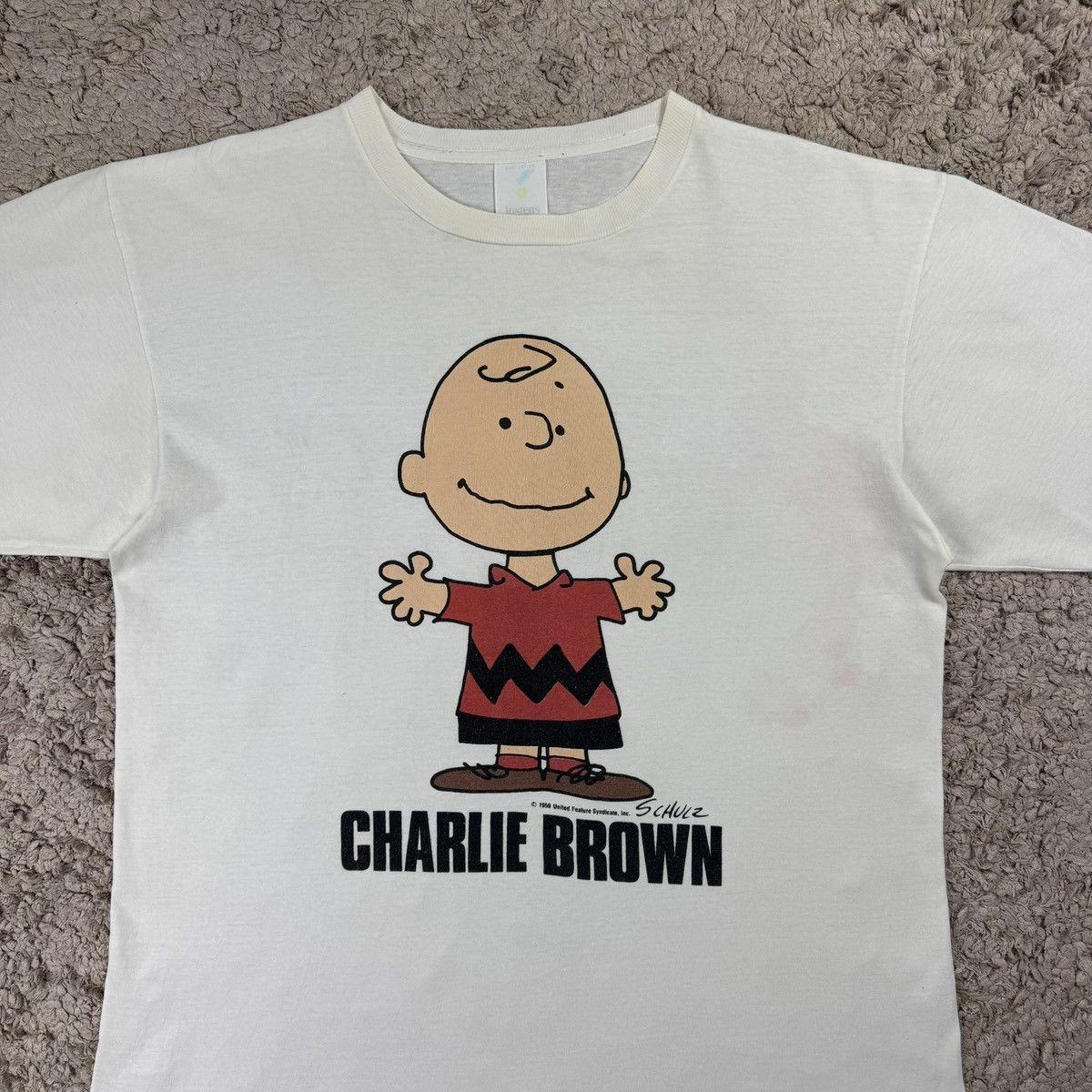 Vintage Vintage Cartoon Peanuts Charlie Brown Graphic T-shirt Size US L / EU 52-54 / 3 - 5 Thumbnail