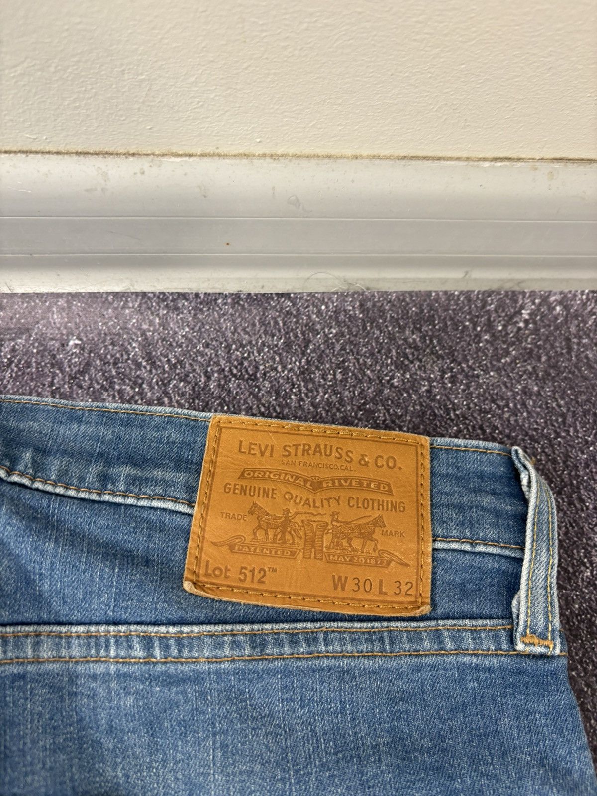 Levi's Levi’s Premium 512 Big E Men’s Skinny Fit Blue Denim Jeans Size US 30 / EU 46 - 6 Thumbnail