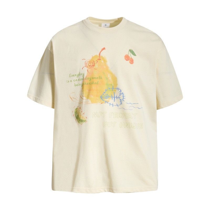 Japanese Brand Men's Casual T-Shirt with Pear Print Size US M / EU 48-50 / 2 - 1 Thumbnail