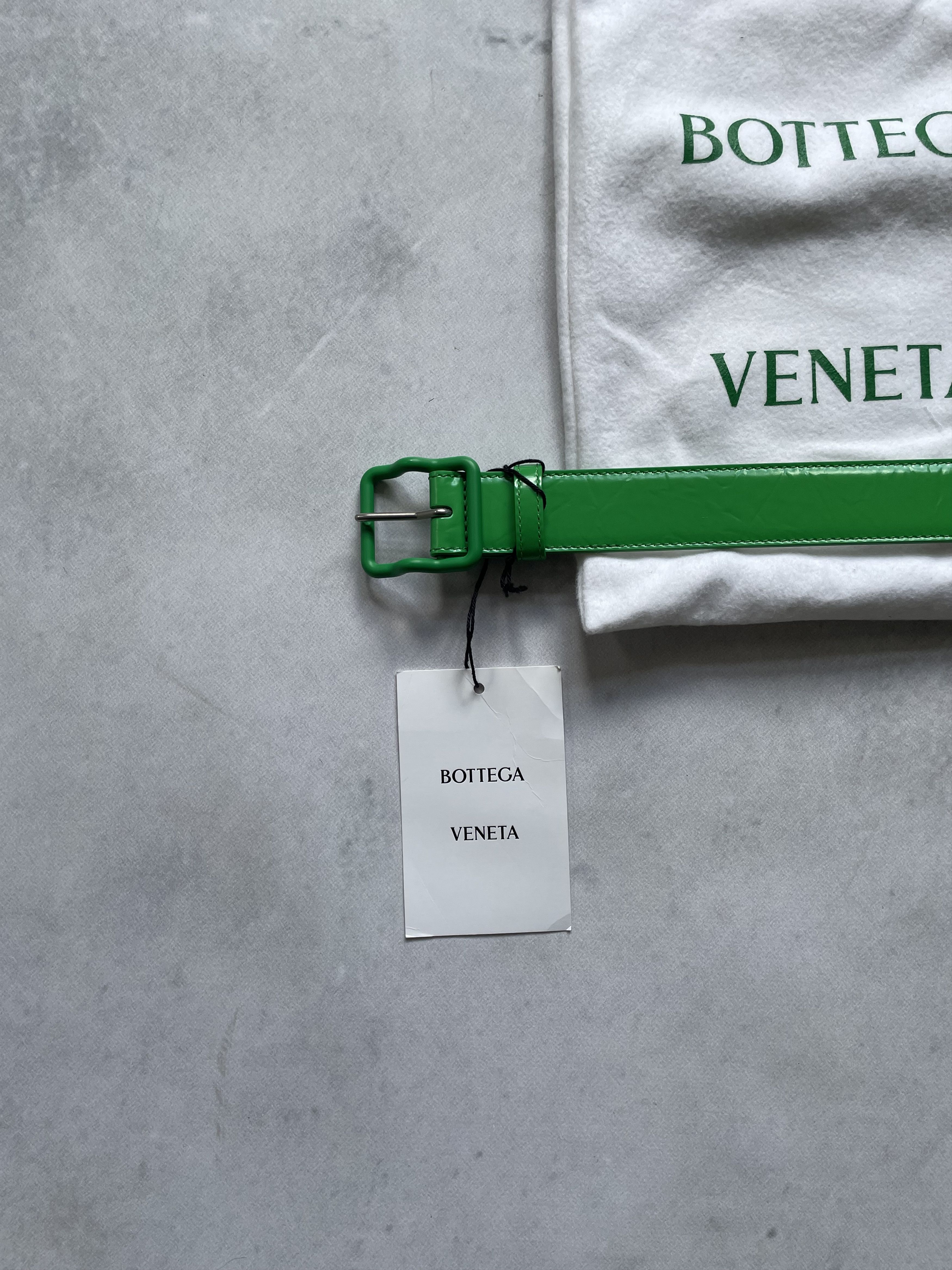 Bottega Veneta Bottega Veneta Classic Green Triangle Belt Size 40 - 3 Thumbnail