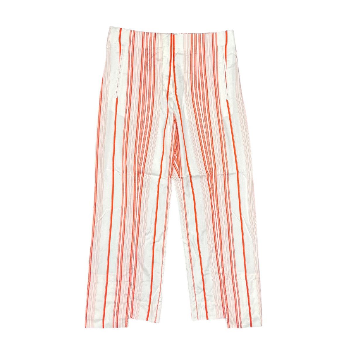 Jil Sander Jil Sander Silk Trousers Striped Cropped Made In Italy Size 30" / US 8 / IT 44 - 8 Thumbnail