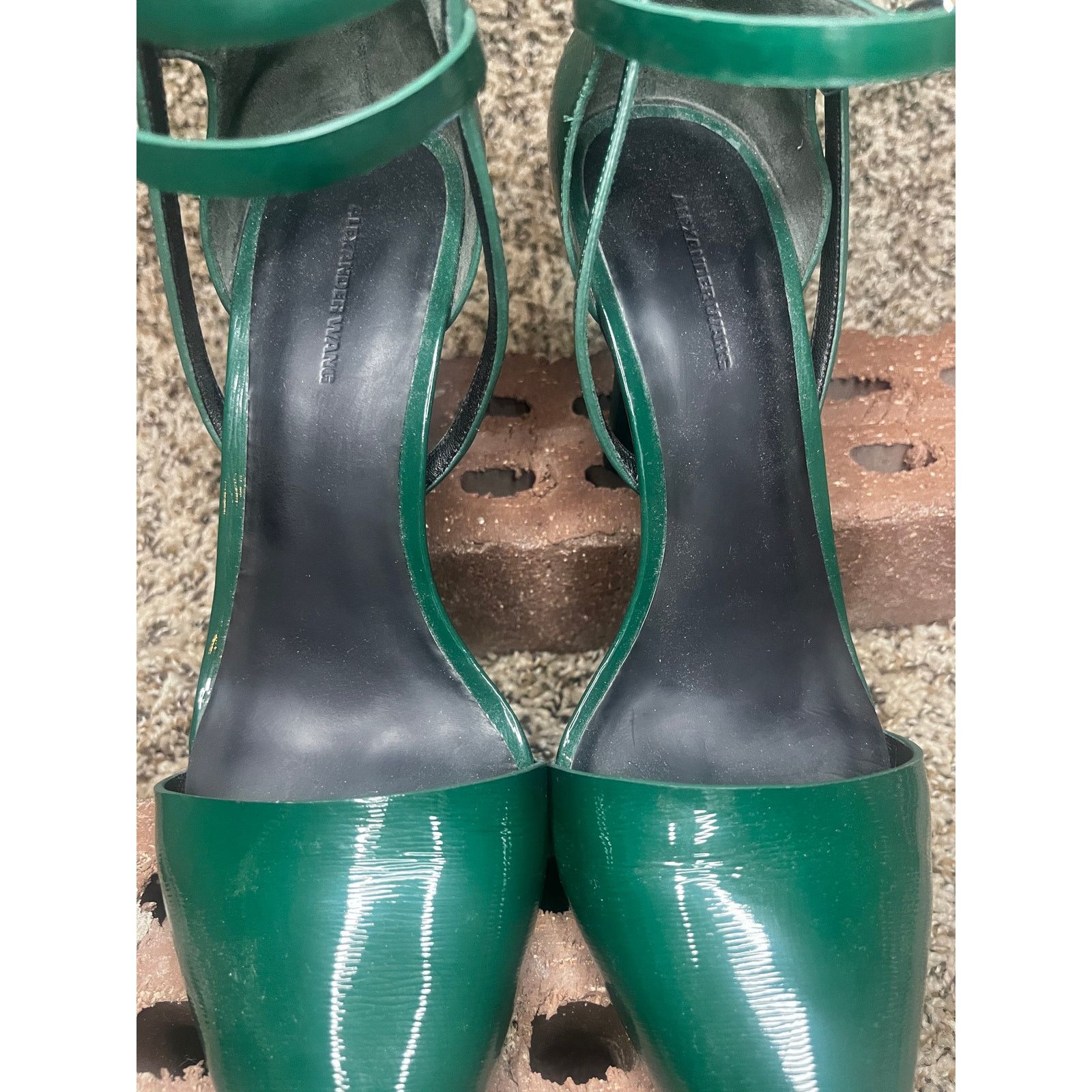 Alexander Wang Alexander Wang Emma Patent Ankle Strap Pump Green 40.5 Size US 9.5 / IT 39.5 - 7 Thumbnail