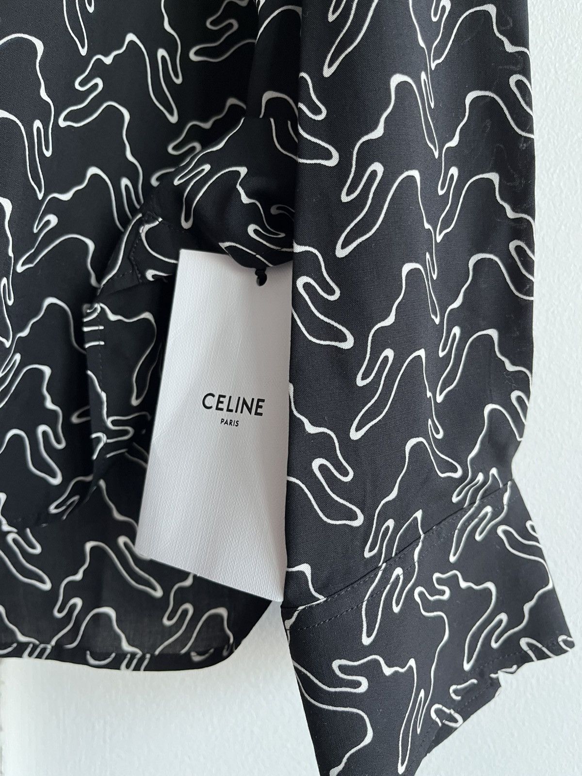Celine × Hedi Slimane Super Runway Geometric Logo Shirt Celine Hedi Slimane Rare Size US XL / EU 56 / 4 - 19 Thumbnail