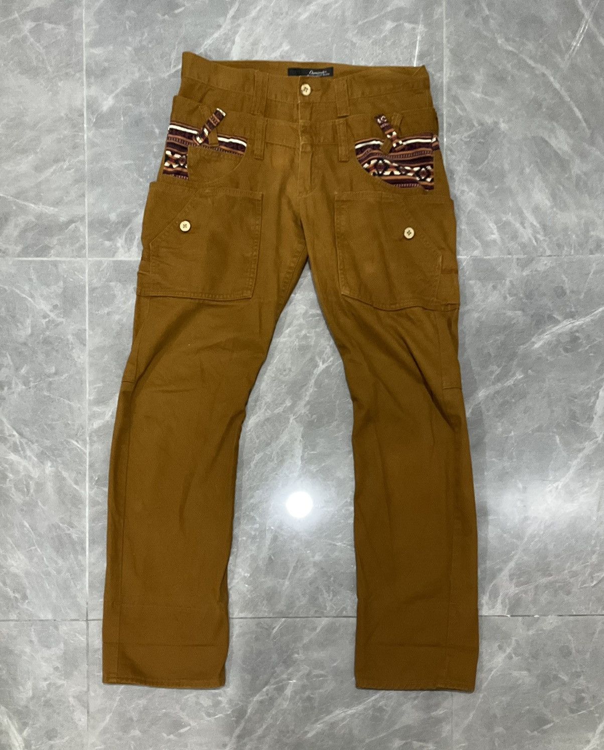 Japanese Brand Dominate Handcrafted Jeans Double Waisted Design Size US 33 - 1 Thumbnail