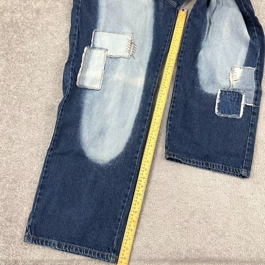 Ecko Unltd. ECKO UNLTD Jeans Men 36 x 34 Blue Denim Wide-Leg Baggy 11" Patchwork Skater Y2K Vintage? No Size US 36 / EU 52 - 5 Thumbnail