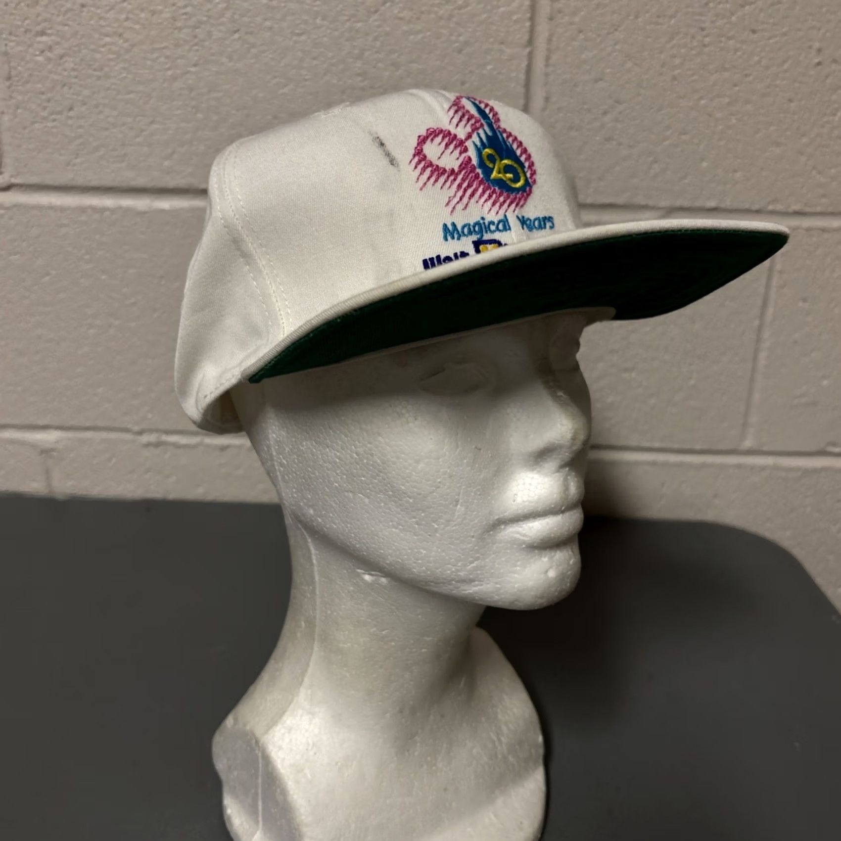 Disney VINTAGE Walt Disney World 20 Magical Years Snapback Hat Unisex Adults Adjustable White Baseball Hat Mens Womens Girls Boys Size ONE SIZE - 2 Thumbnail