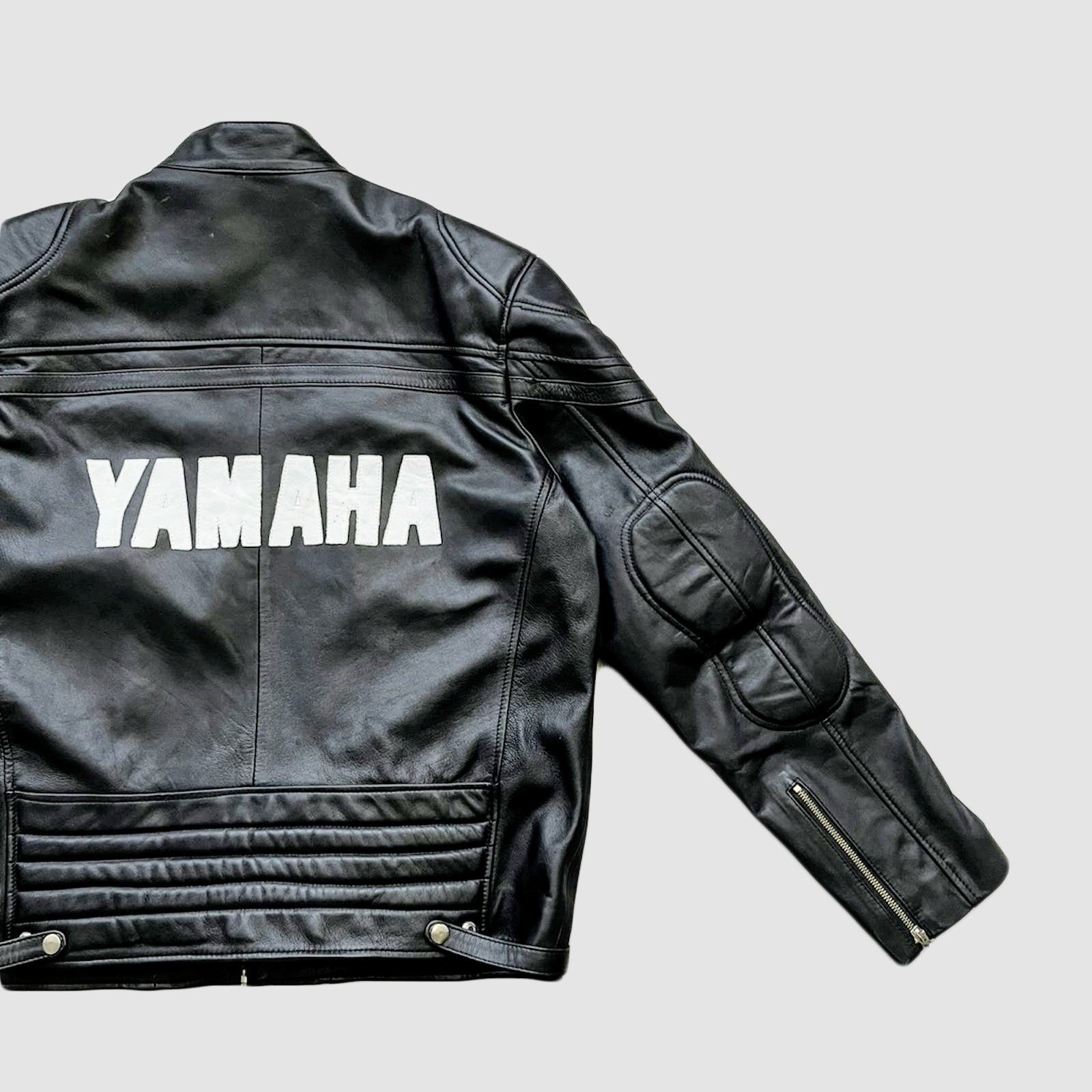 Yamaha 💀 MATTE 🔥 BLACK YAMAHA Racing Leather Jacket Rare Size US XXL / EU 58 / 5 - 6 Thumbnail