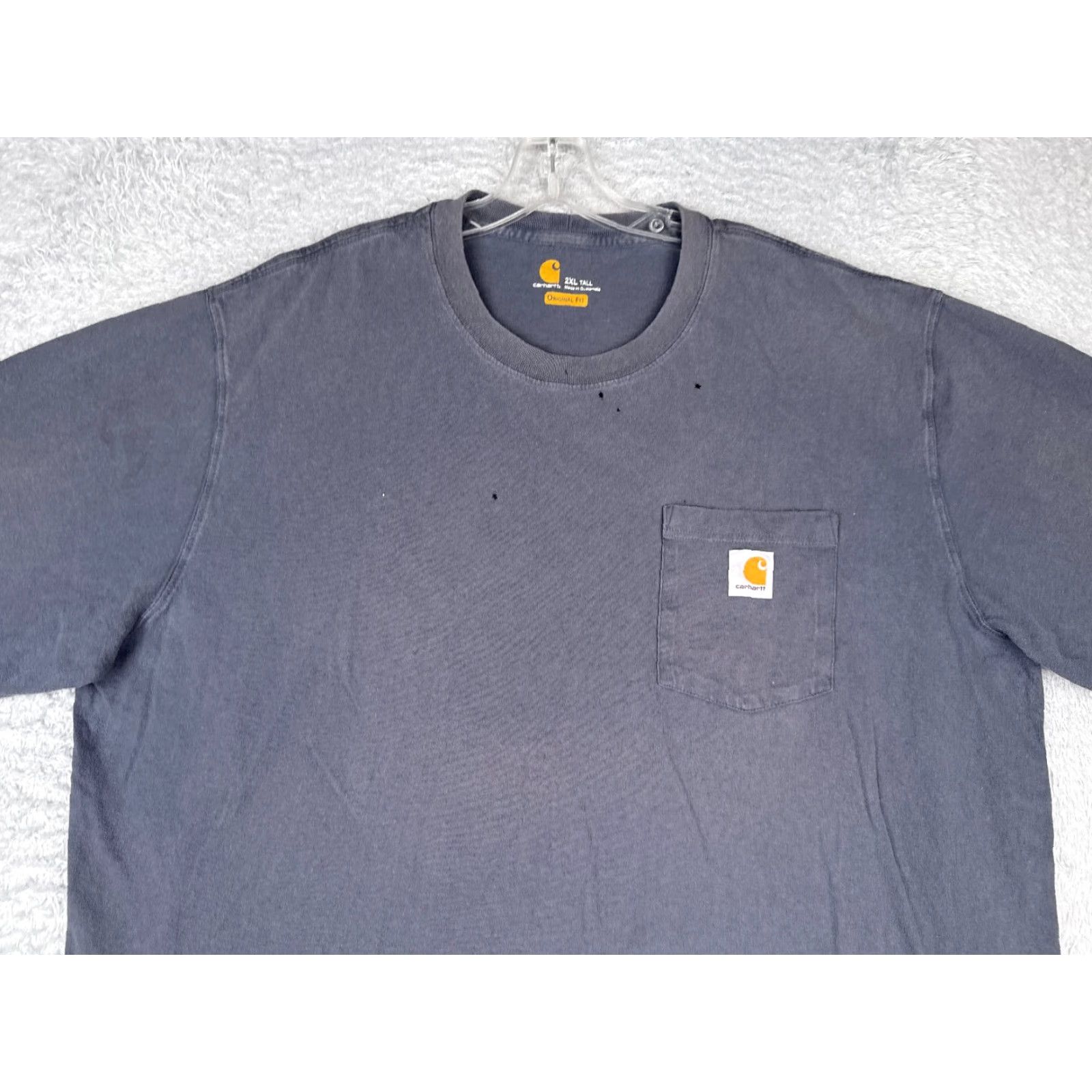 Carhartt VINTAGE Carhartt Shirt Mens 2XL Tall Blue Short Sleeve Pocket Crew Neck Cotton READ Size US XXL / EU 58 / 5 - 4 Thumbnail