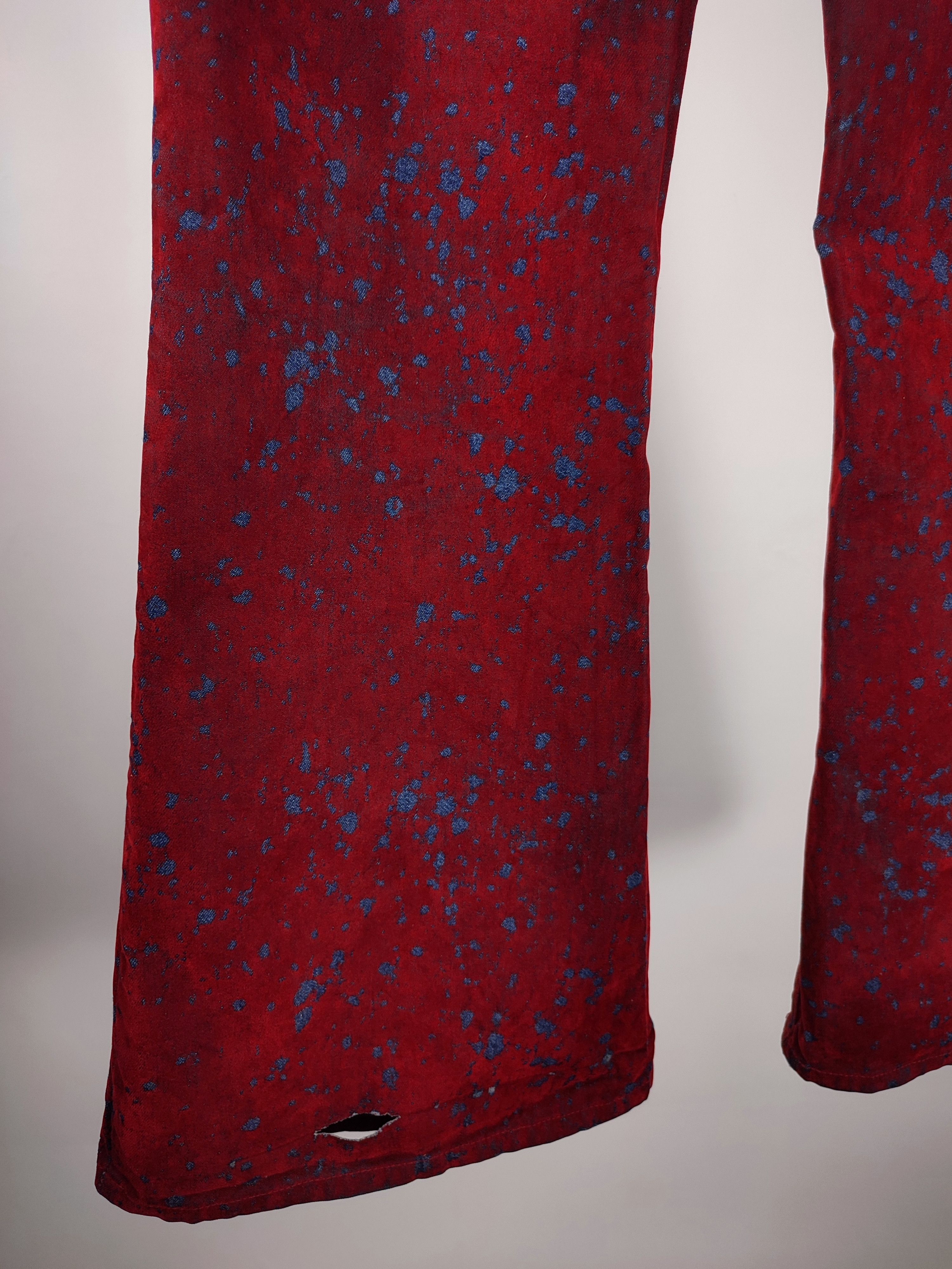 If Six Was Nine ATO The Kick Of Fashion Velour Flared Vampire Jeans Size US 33 - 23 Thumbnail