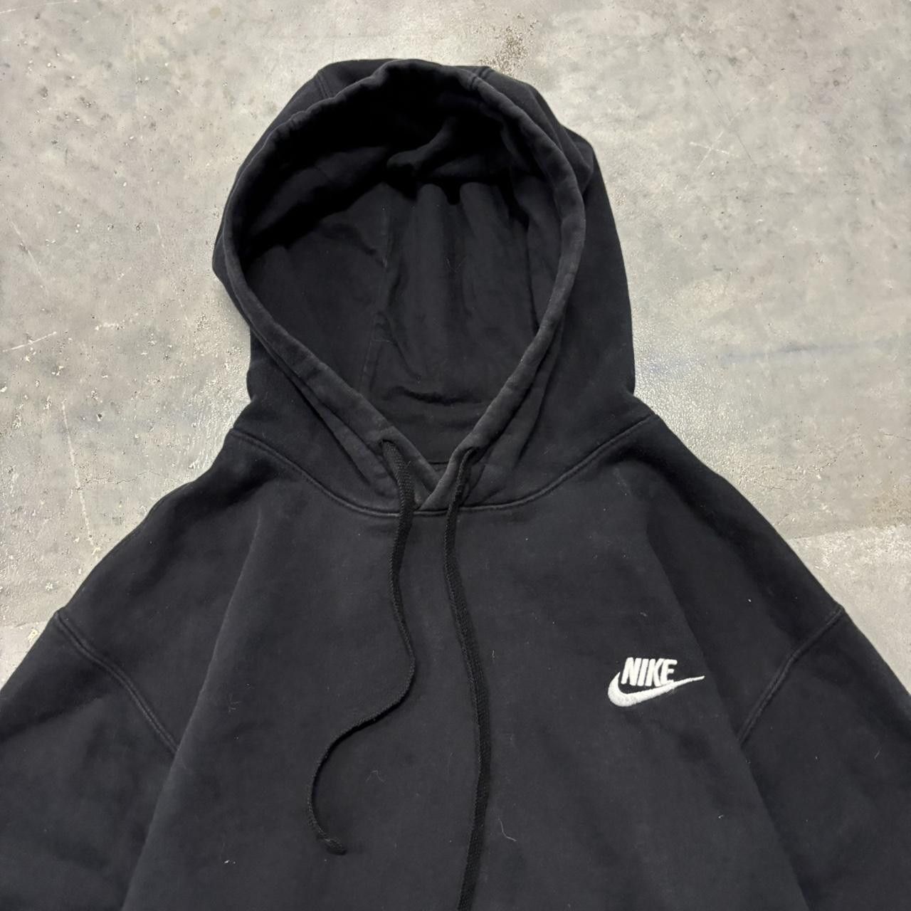 Nike × Vintage Crazy Vintage Y2K/2000s Black Nike Streetwear Essential Hoodie! Size US S / EU 44-46 / 1 - 2 Thumbnail