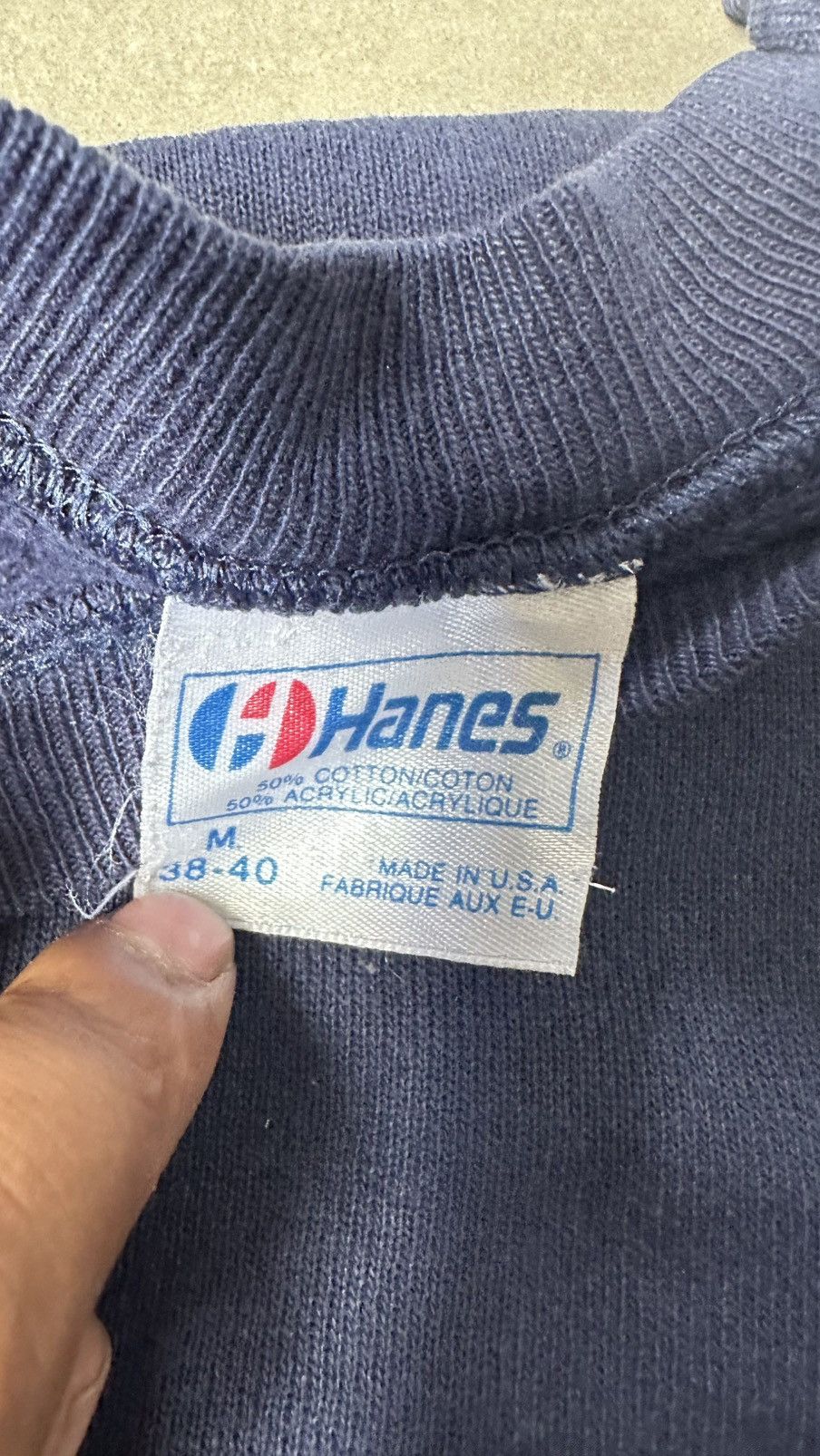 Vintage VINTAGE HANES PLAIN SWEATSHIRT Size US M / EU 48-50 / 2 - 5 Thumbnail