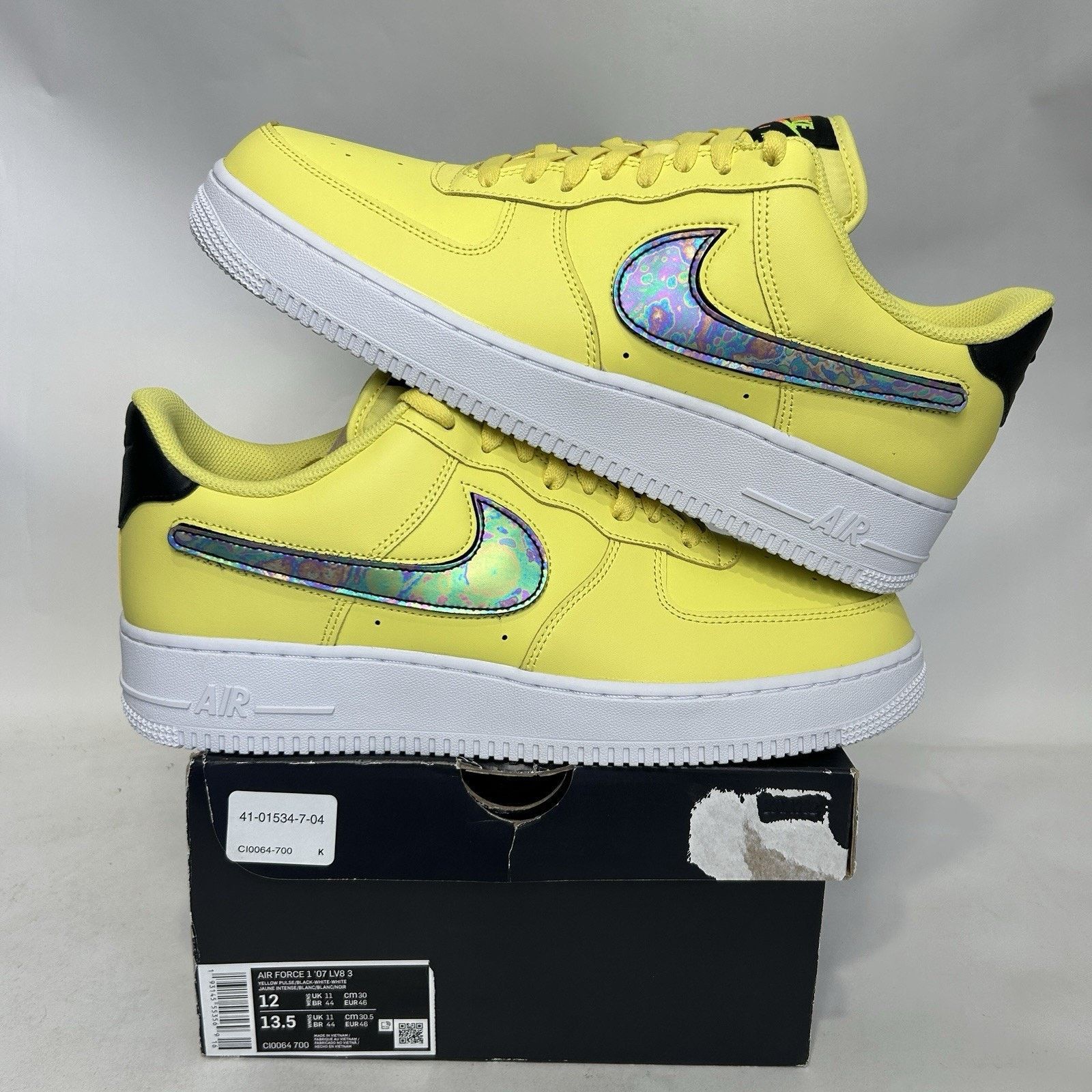 Nike Nike Air Force Low '07 LV8 “Yellow Pulse” CI0064-700 Size US 12 / EU 45 - 1 Thumbnail