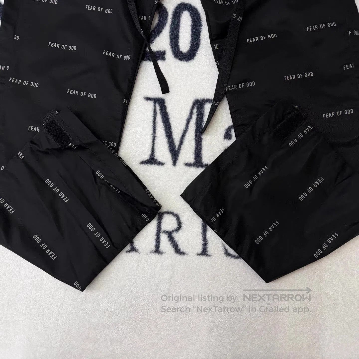 Fear of God Black Printed Casual Pants with Drawstring. Size US 38 / EU 54 - 2 Thumbnail