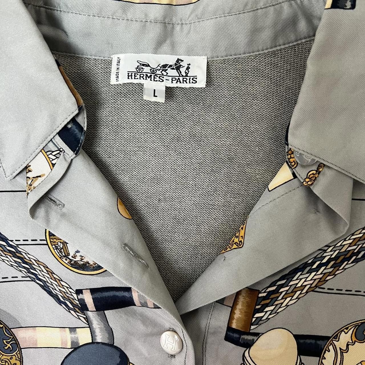 Hermes Hermes Silk Long Sleeve Shirt Size L / US 10 / IT 46 - 4 Thumbnail