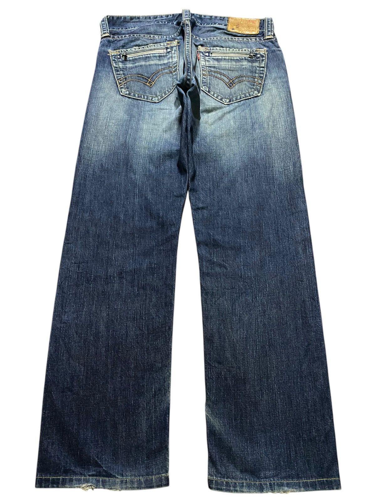 Levi's Vintagw Levis 505 Mud Wash Distressed Loose Jeans Size US 34 / EU 50 - 2 Thumbnail