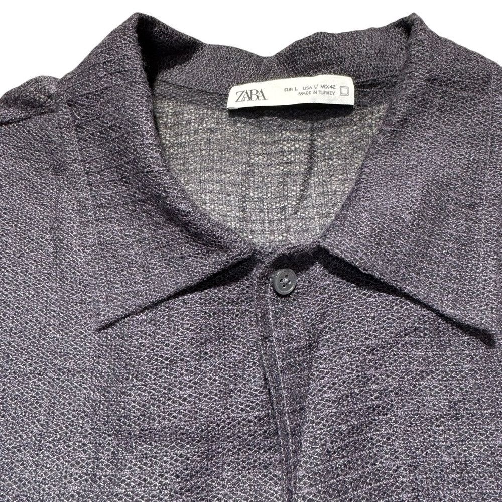 Zara NWT New Zara Gauze Long Sleeve Purple Shirt Size L Size US L / EU 52-54 / 3 - 6 Thumbnail