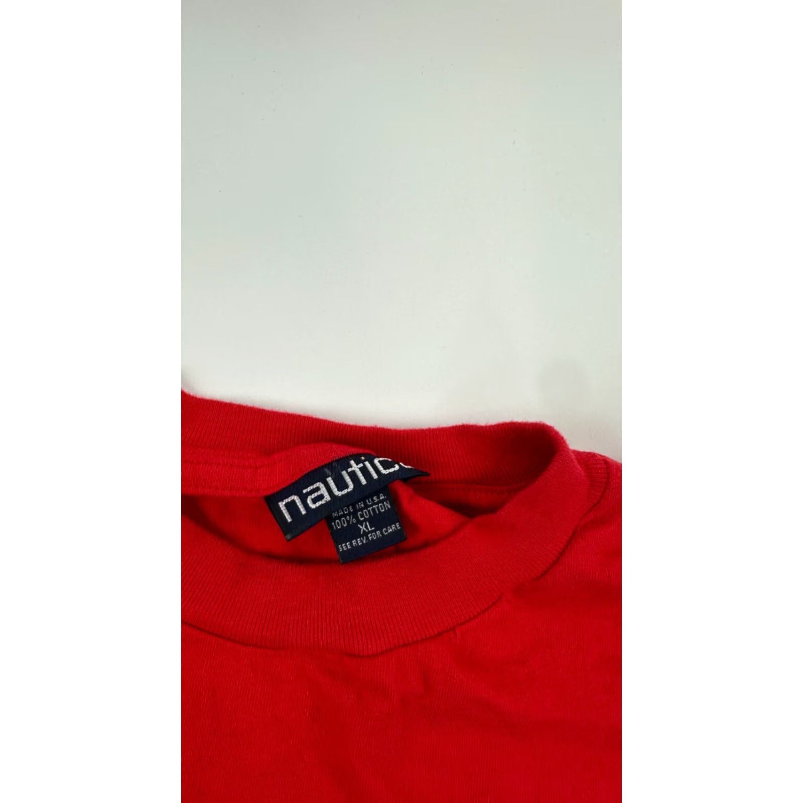 Nautica Nautica Shirt Mens XL Red Cotton Short Sleeve Crew Neck Outdoor Surf Size US XL / EU 56 / 4 - 4 Thumbnail